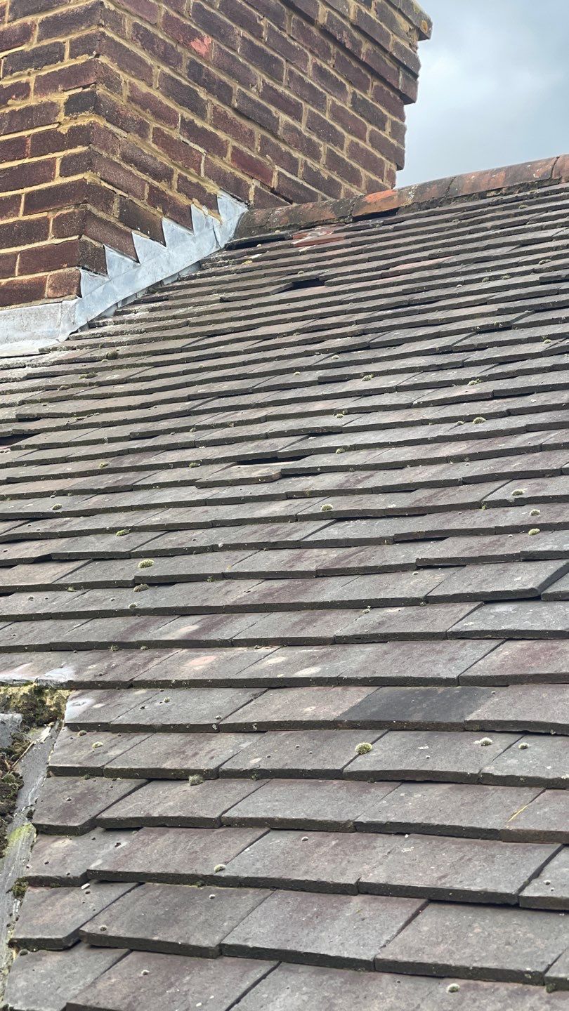 Roof Scraping- Moss Remaval - Biocide using Moss Scraper Blades by Ges Exterior Cleaning ltd