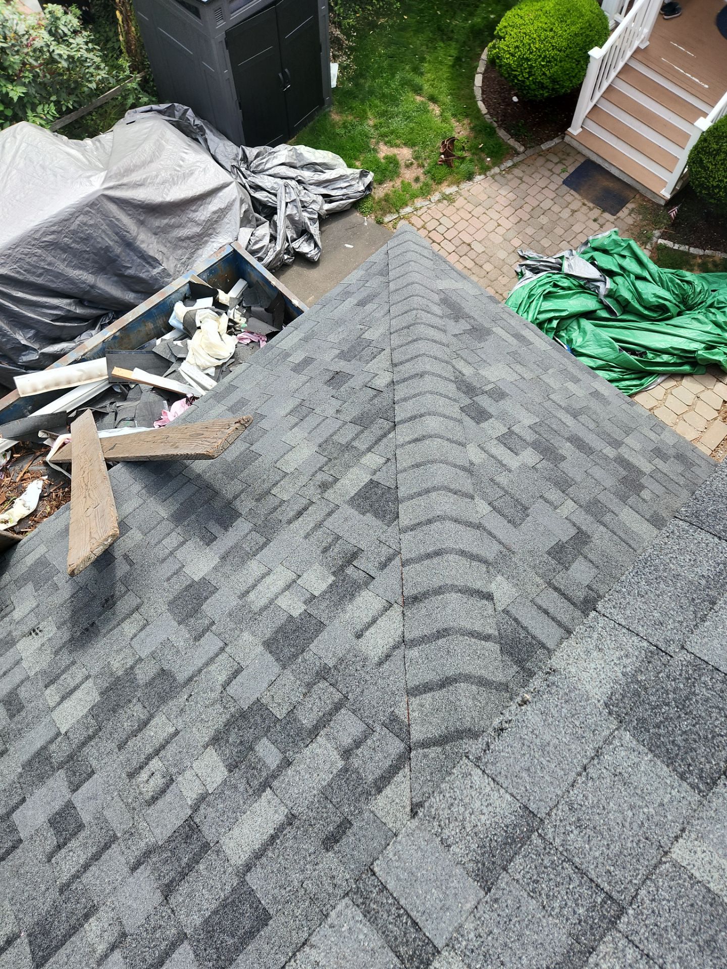 Residential Roofing Installation using Owens Corning TruDefinition Duration - Estate Gray & Flagstone Cedar Impressions by A Plus Exterior