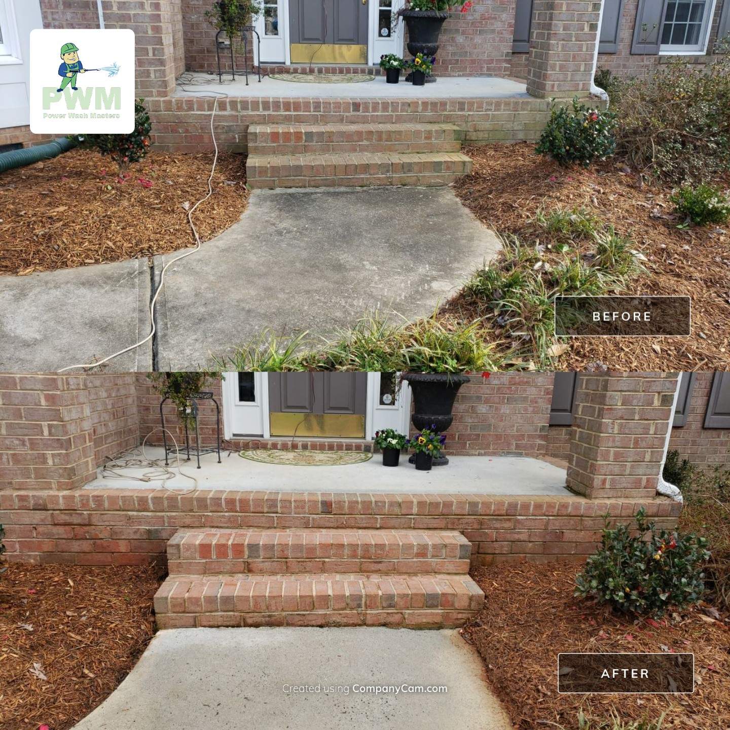Driveway Clean using cleaner by G&H Home Tech Pros LLC