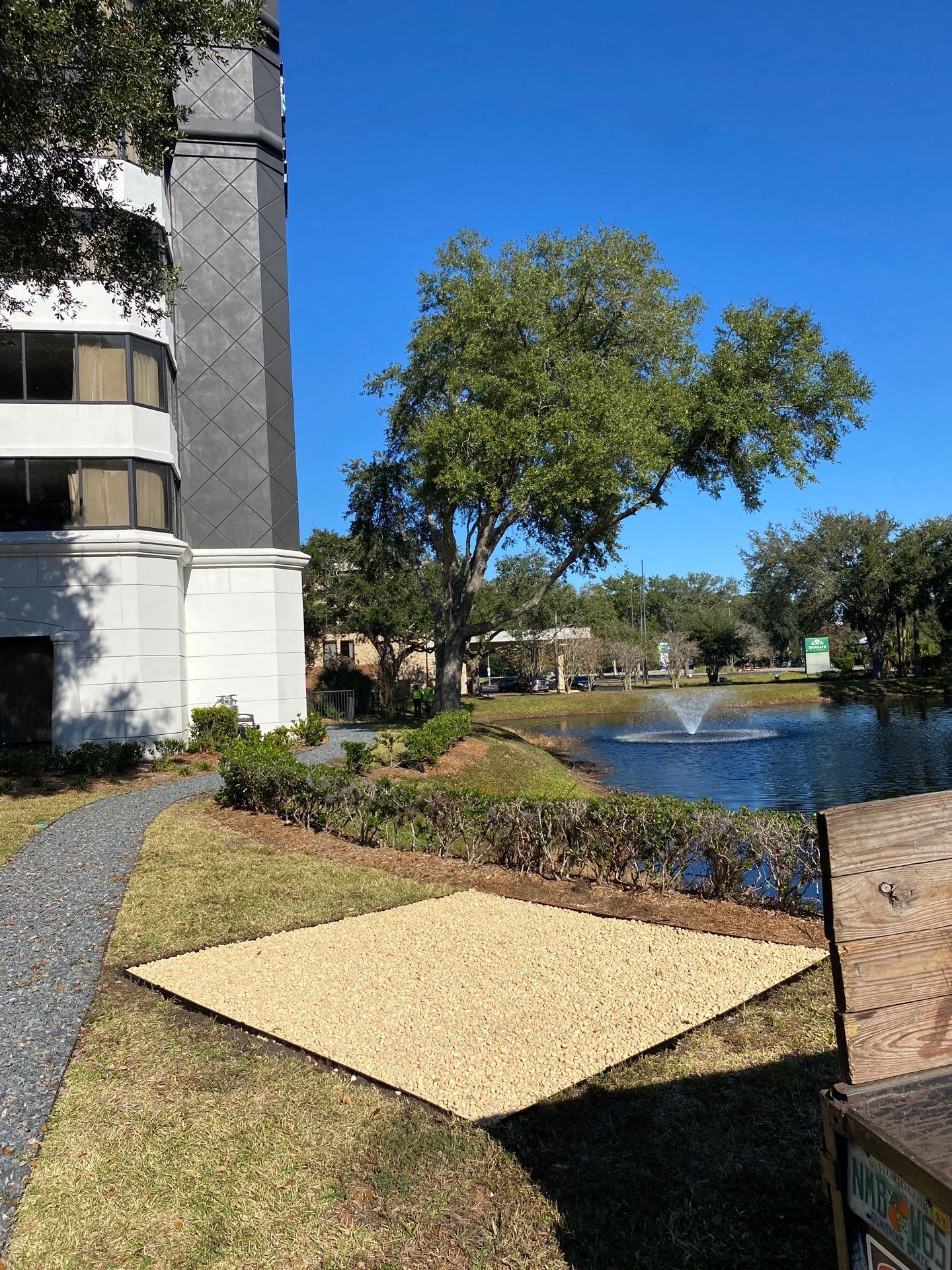 Marriott Hotel | Smoking Area Landscaping by ProGreen Services