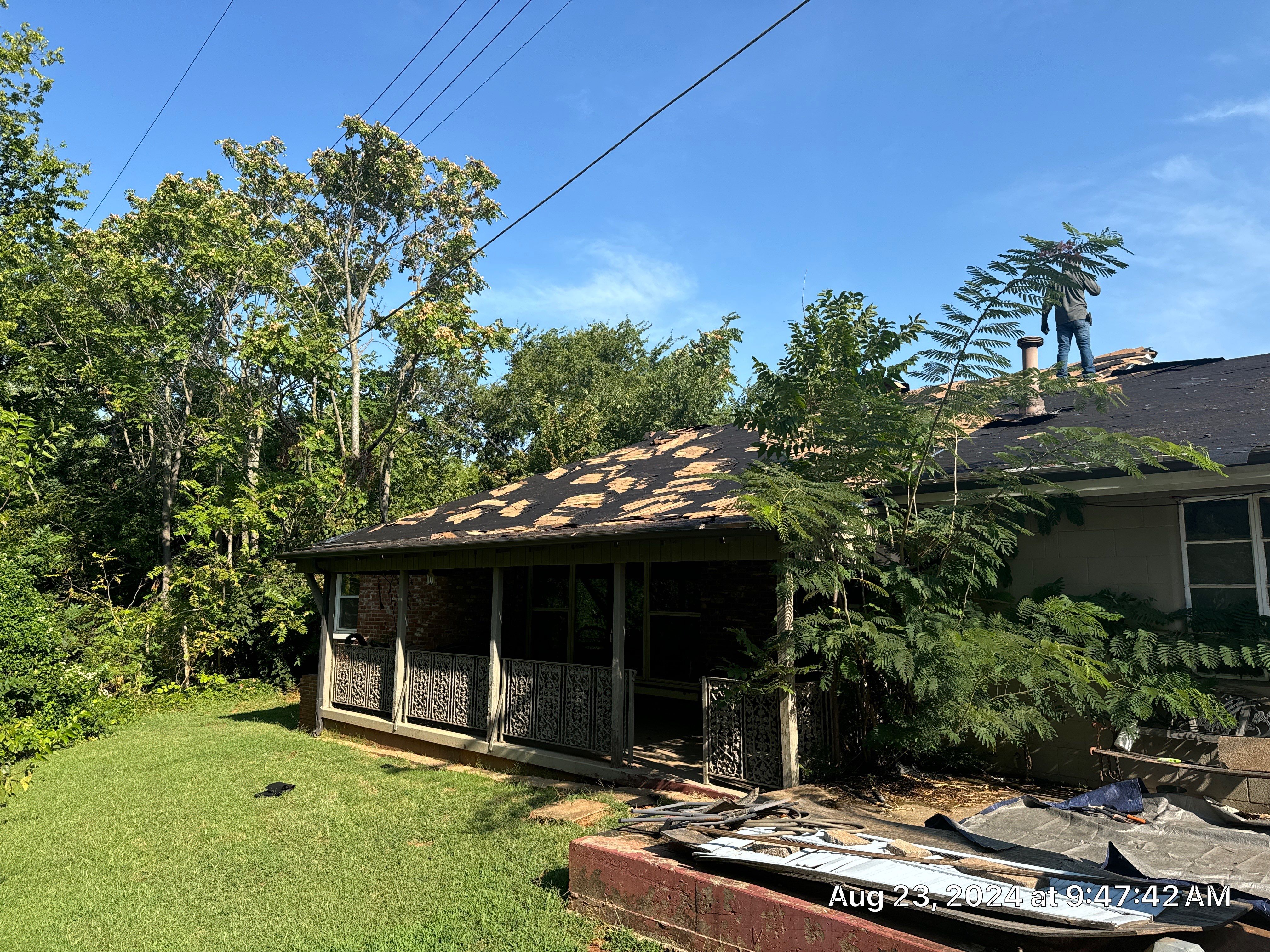 Reroof using IKO Granite Black by Castillo Roofing