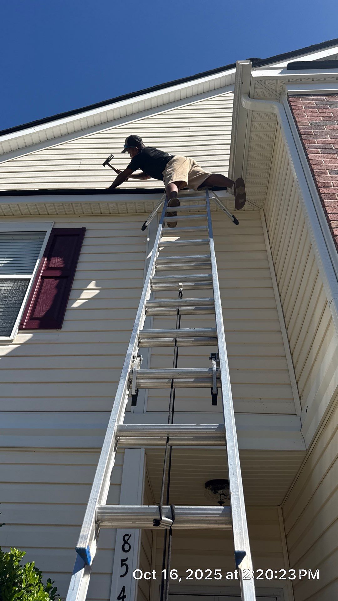 Roof and gutter replacement and interior repair by hail and wind damage by Just Brilliant Restoration JBR