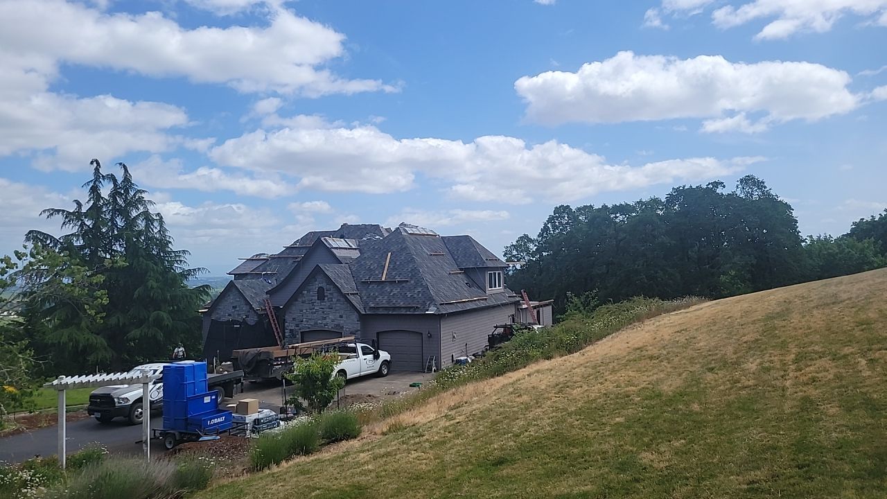 Residential Roofing Installation using Malarkey Windsor 50 Year Shingle (Color: Storm Grey) by Orezona Building & Roofing Company, Inc.