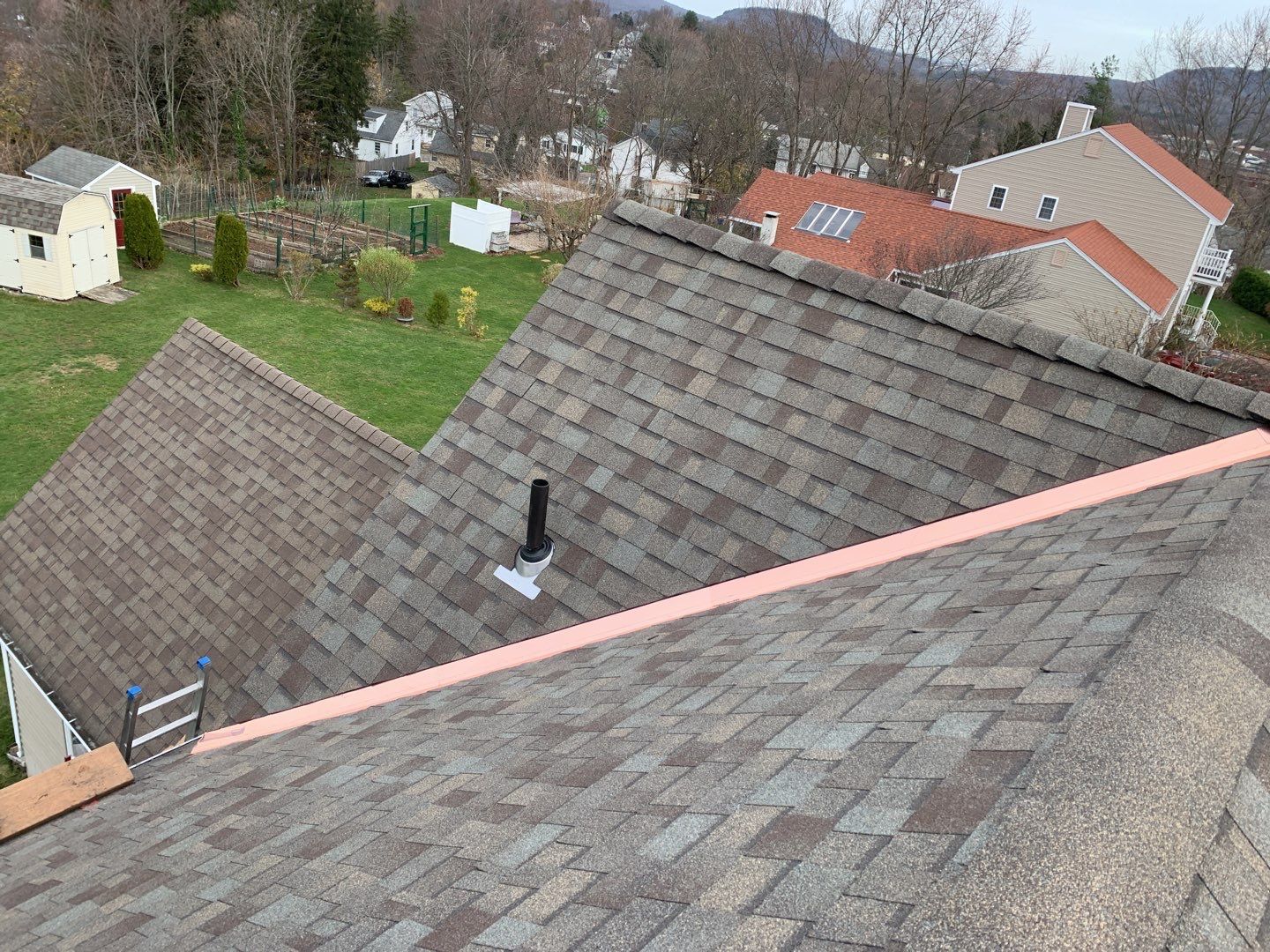 Commercial Roofing Installation using Owens Corning TruDefinition driftwood by A Plus Exterior
