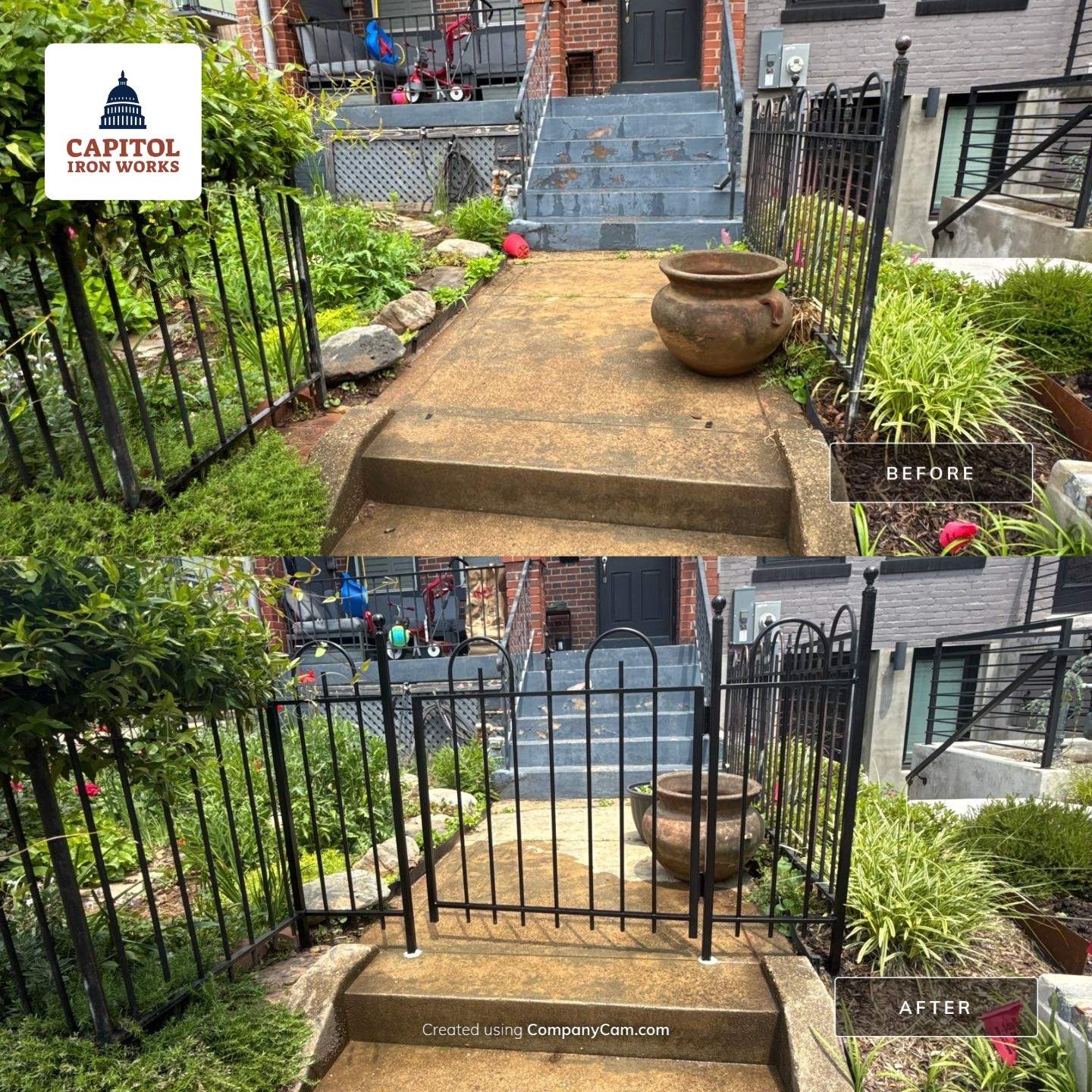 Custom Iron Gate To Match – Residential Security – Washington, D by Capitol Iron Works