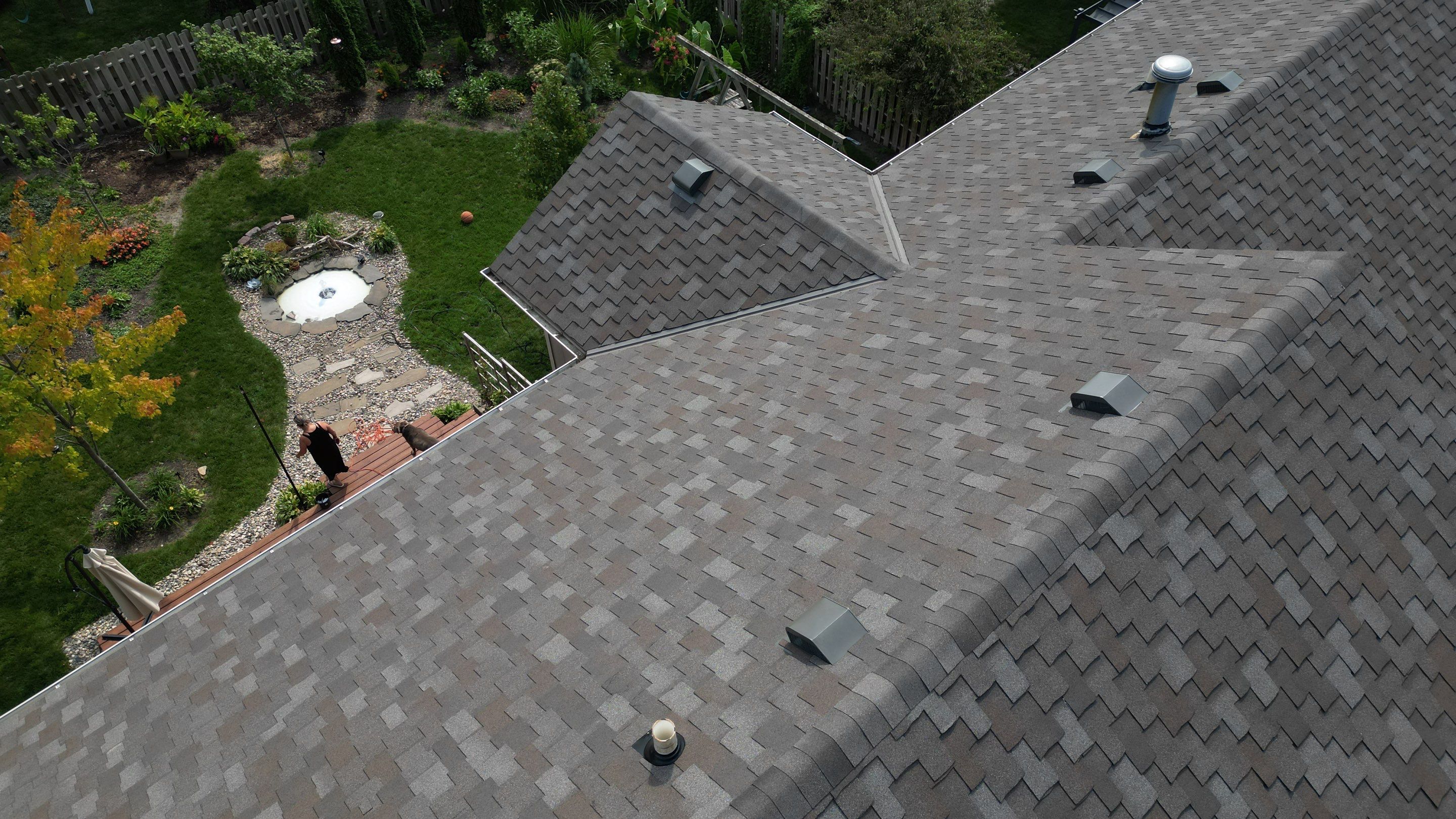 Residential Roofing Installation using IKO ArmourShake in Chalet Wood by Lightning Exteriors
