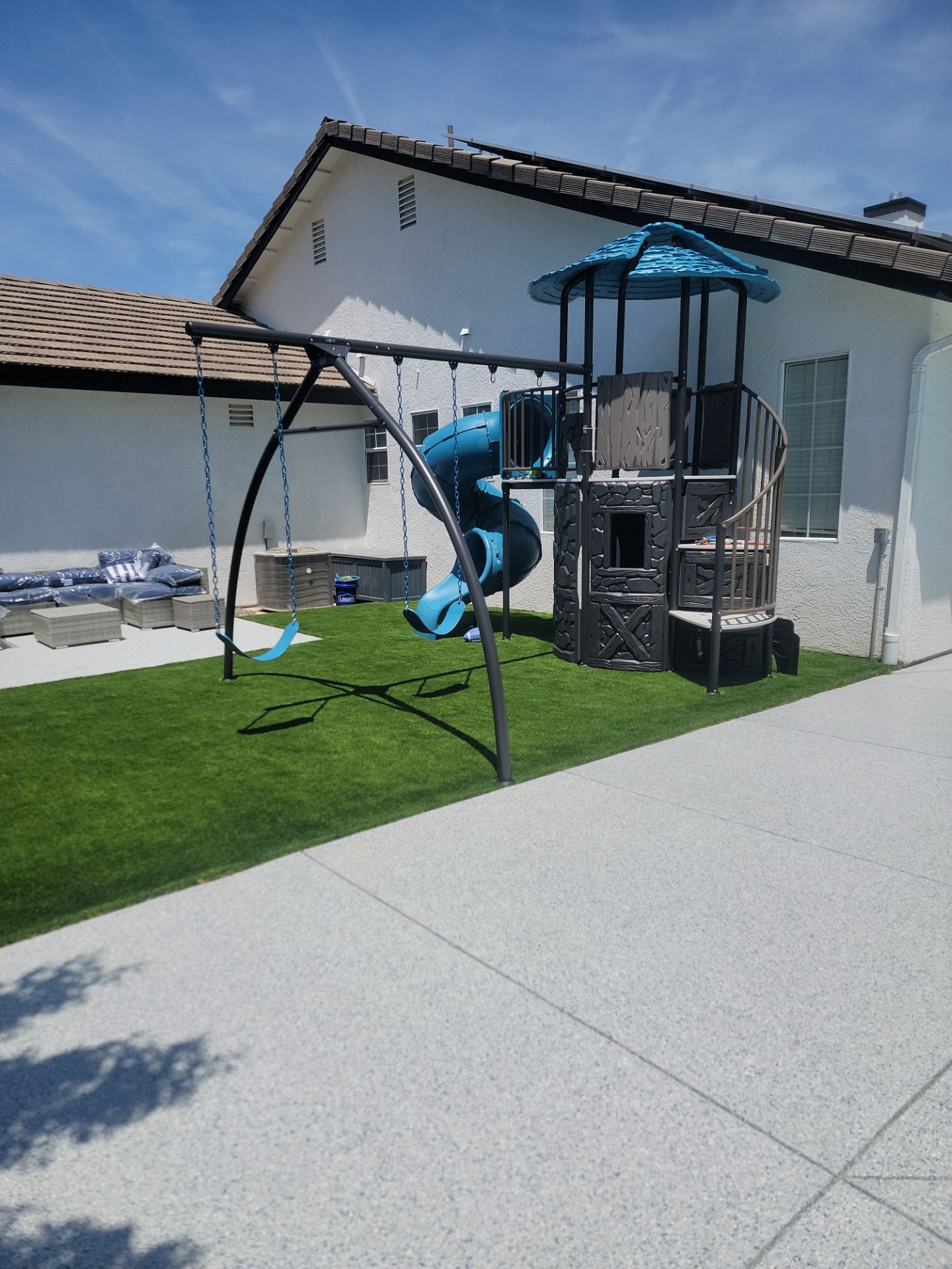 Polyurea Concrete Coating for Templeton Pool Deck and Front Porch by MGP Coatings