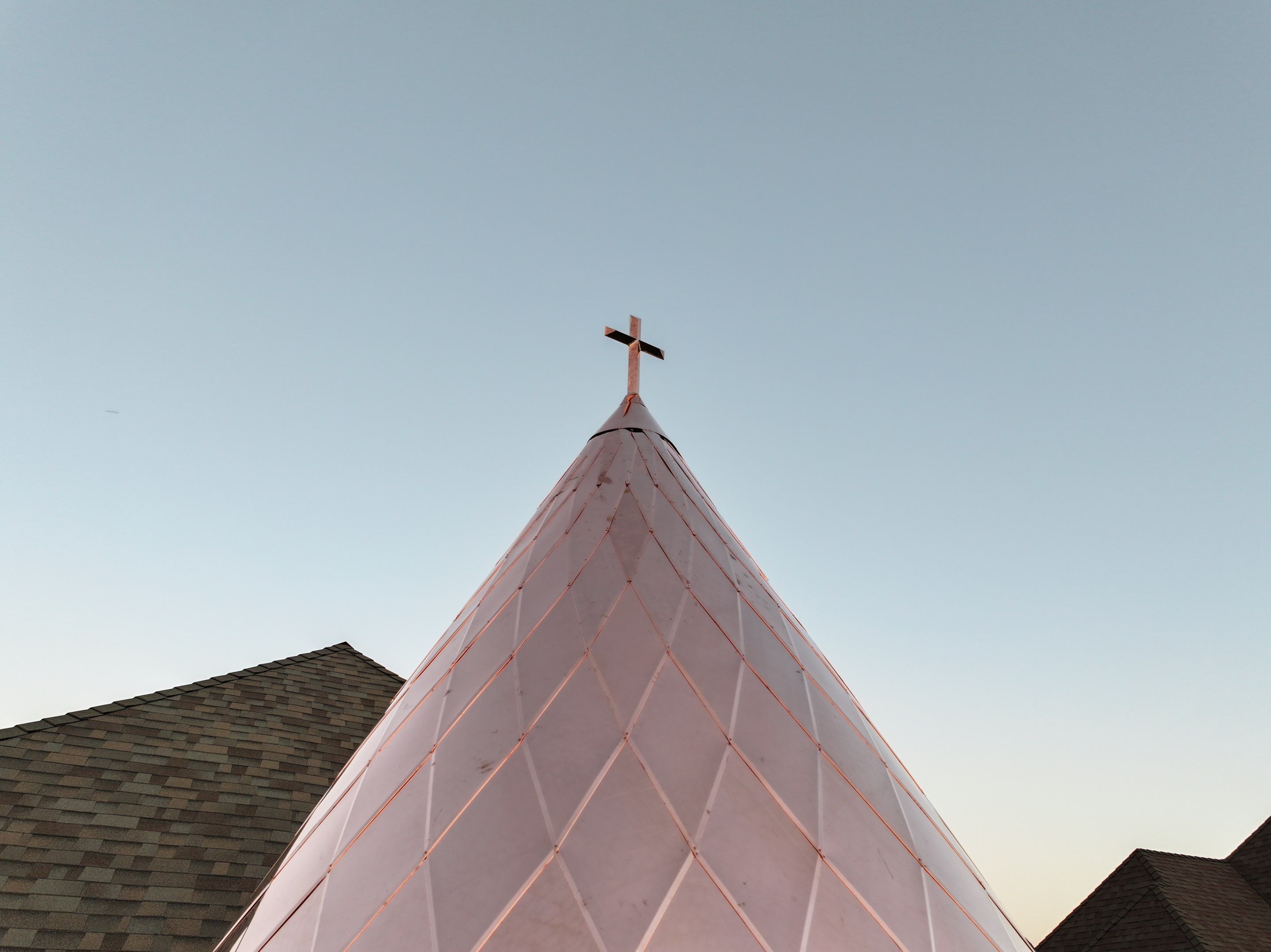 Installing Custom copper turret and Malarkey Vista Class 4 shingles Hail Damage Upgrade by Becker Roofing and Exteriors