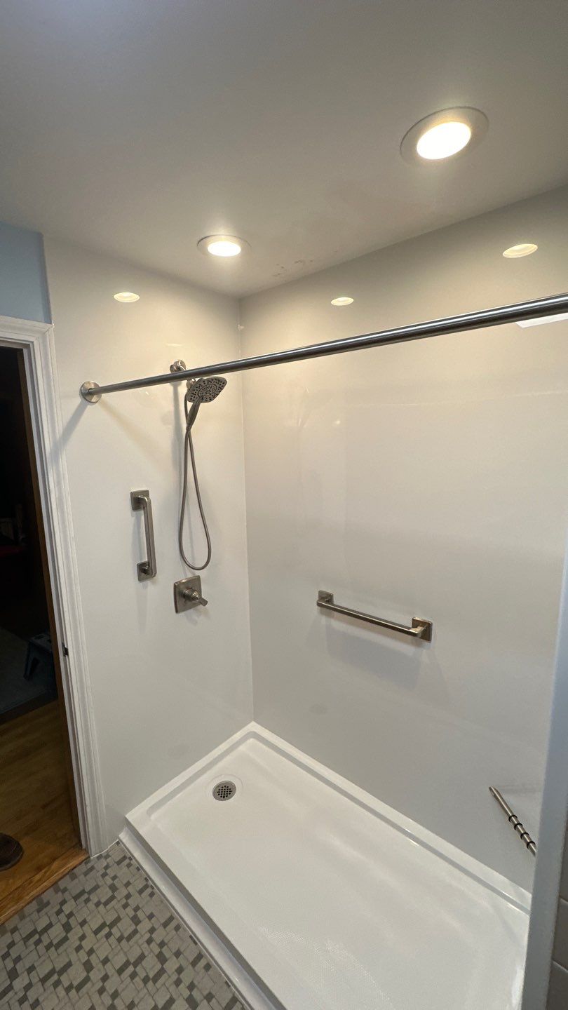Tub to Walk-In Shower Installation in Mansfield, CT  by Yankee Home Improvement