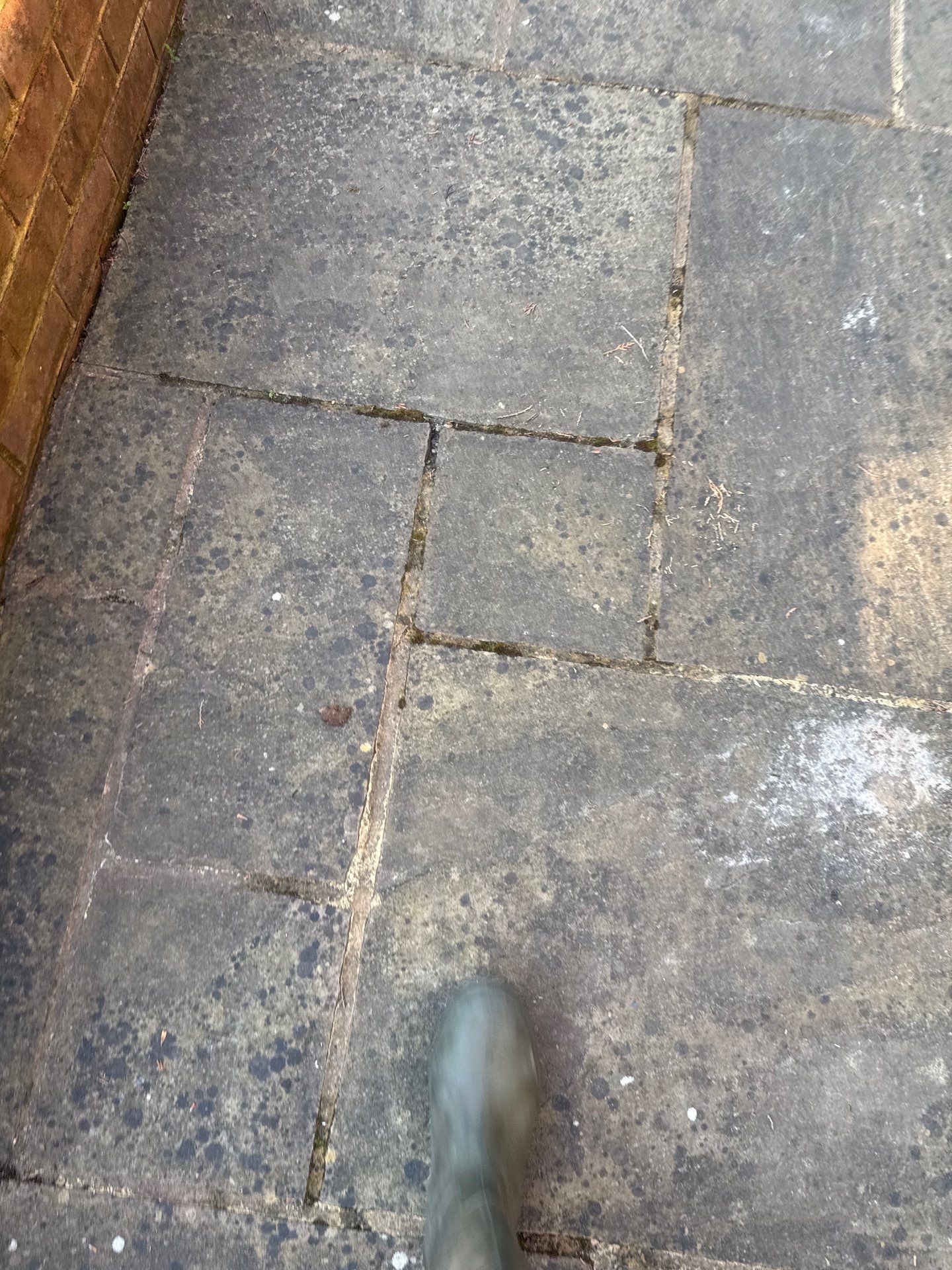 Patio Area Spring Clean using 18inch Whirlaway FSC by Ges Exterior Cleaning ltd