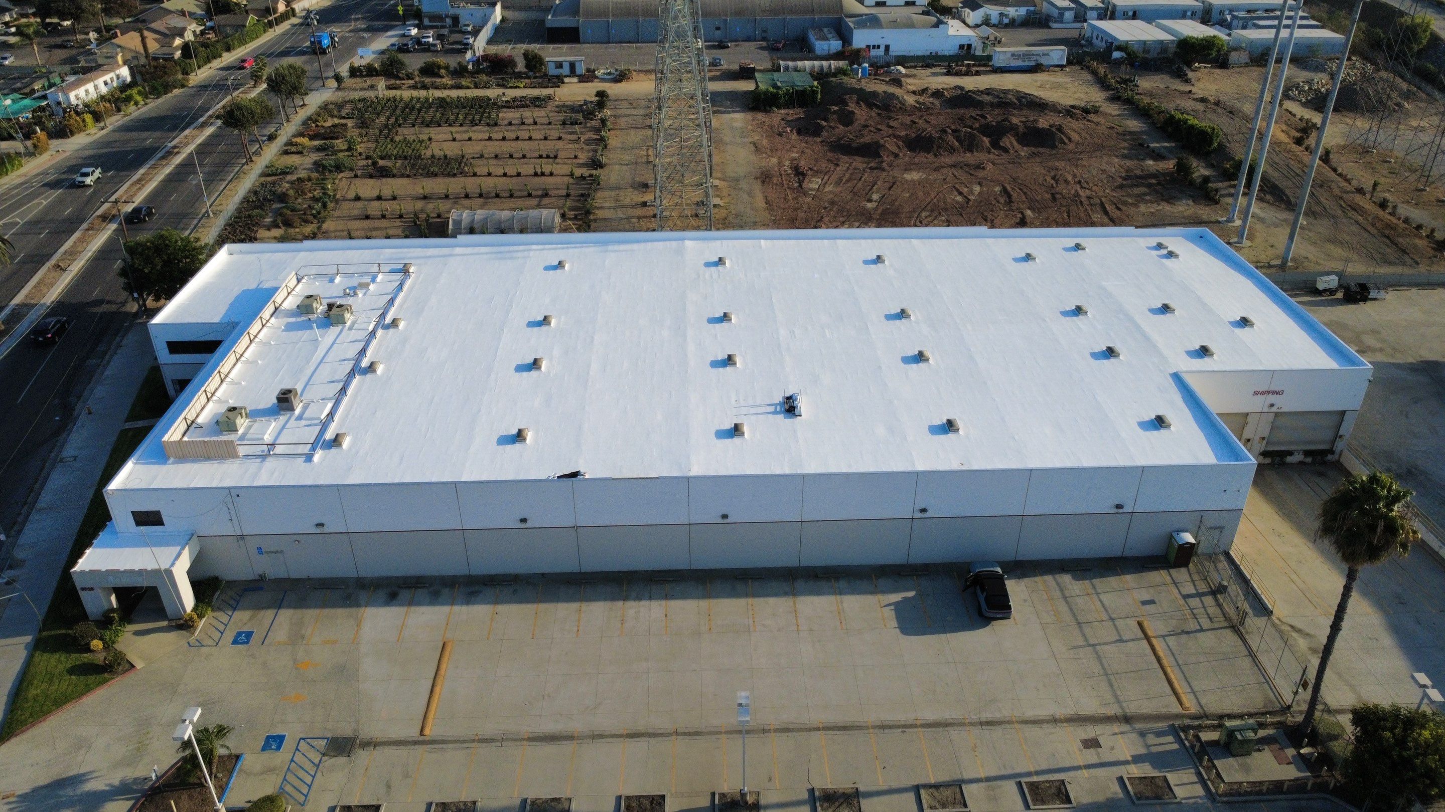 40,000 sqft Warehouse in Long Beach by Hull Brothers Roofing