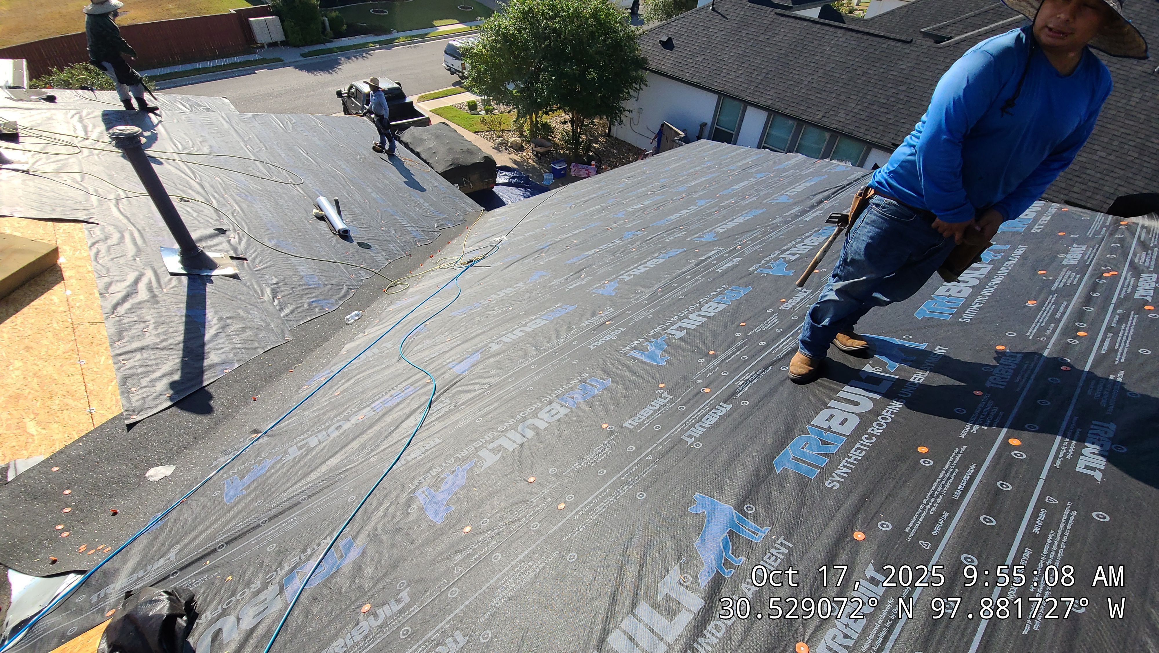 Full Residential Roof Replacement with Architectural Shingles in Leander by Caliber Restoration LLC