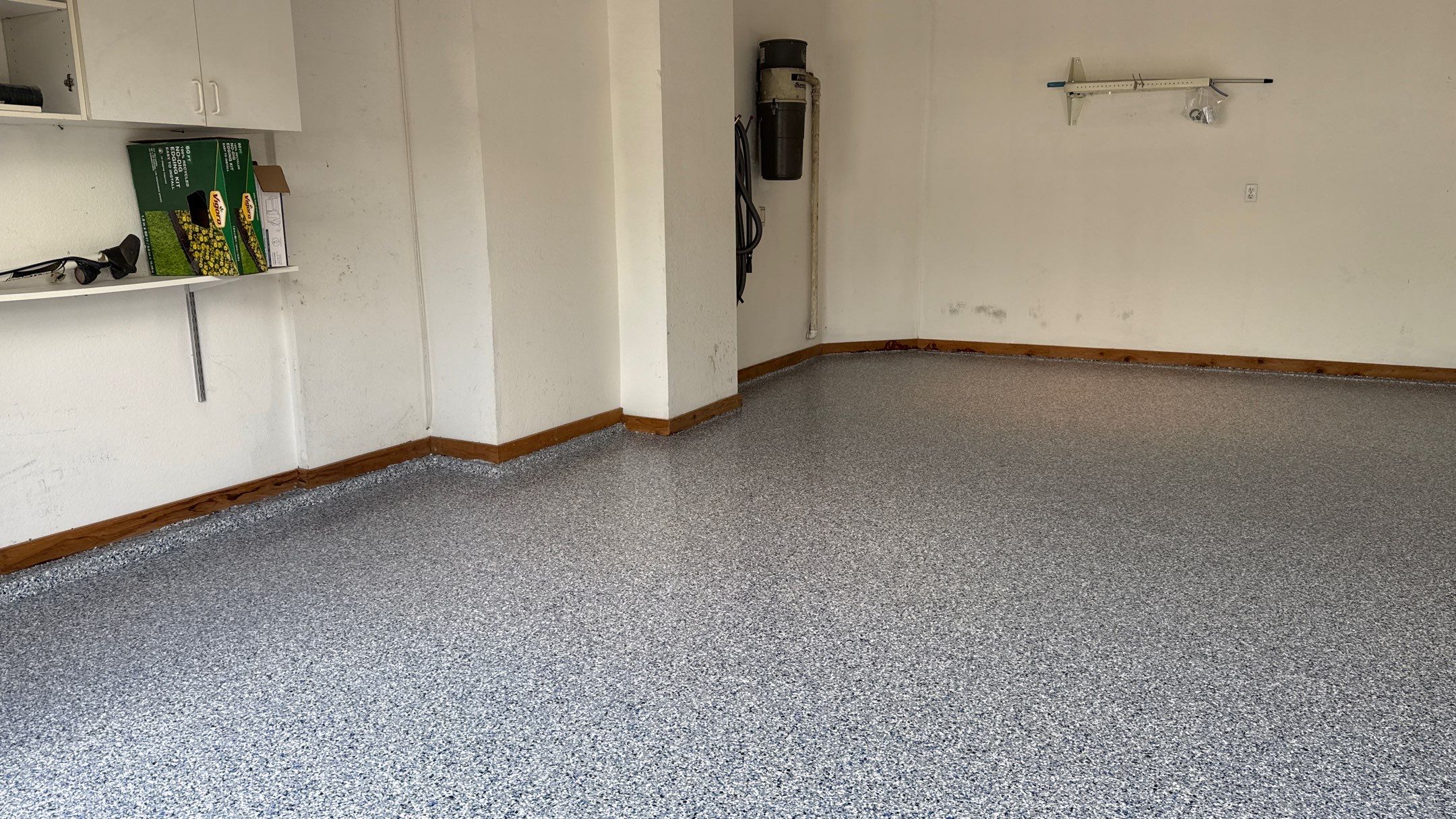 Custom "Comet" Epoxy Garage Floor Renovation in Lawrence by Banner Garage