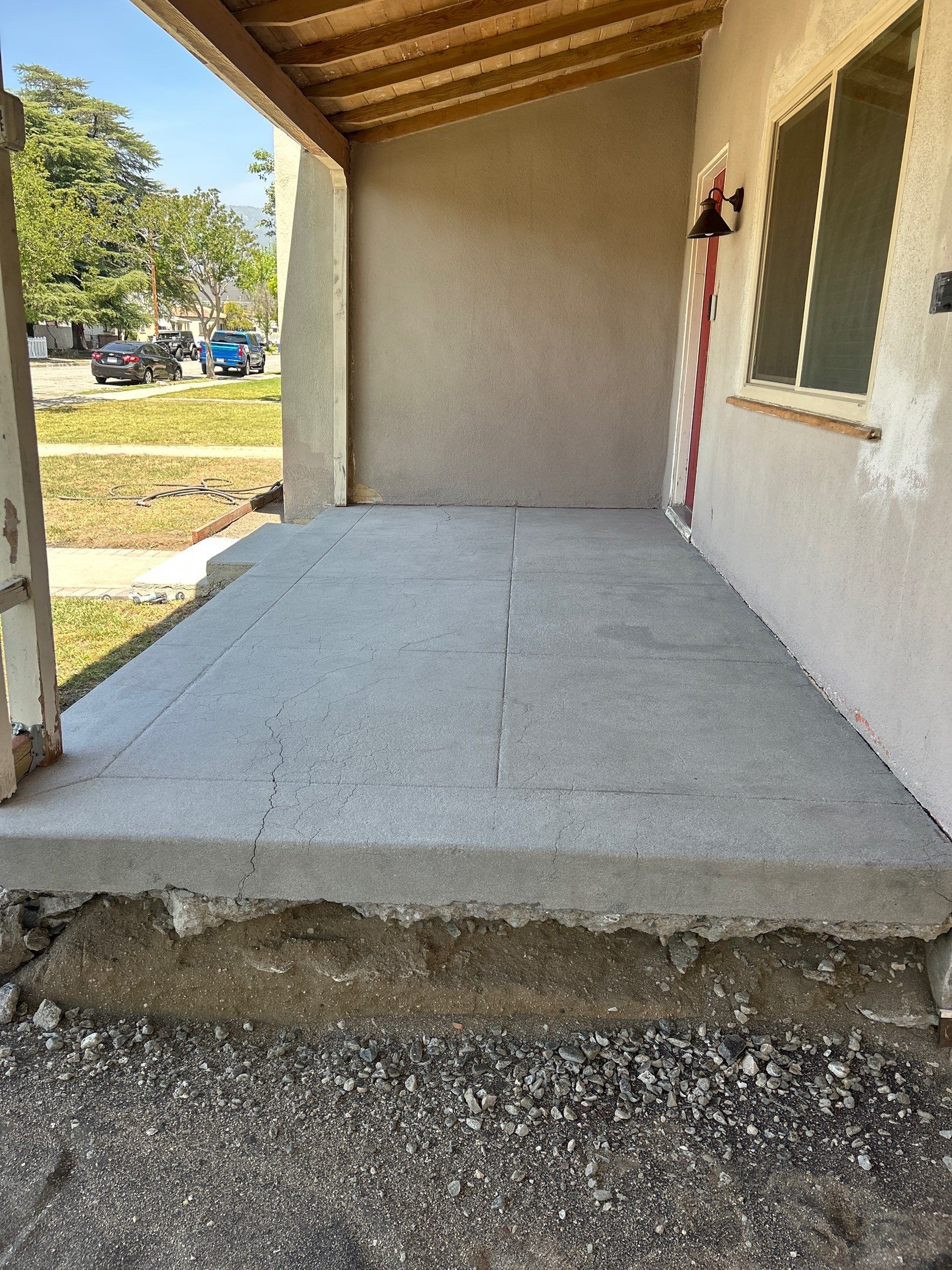 Sandblasting Paint Off Concrete Front Porch In San Bernandino by La Power Washing Inc