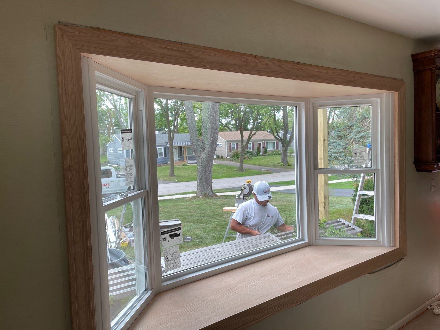 Siding Installation using Alside Charter Oak Siding  by Pro Home Services Inc