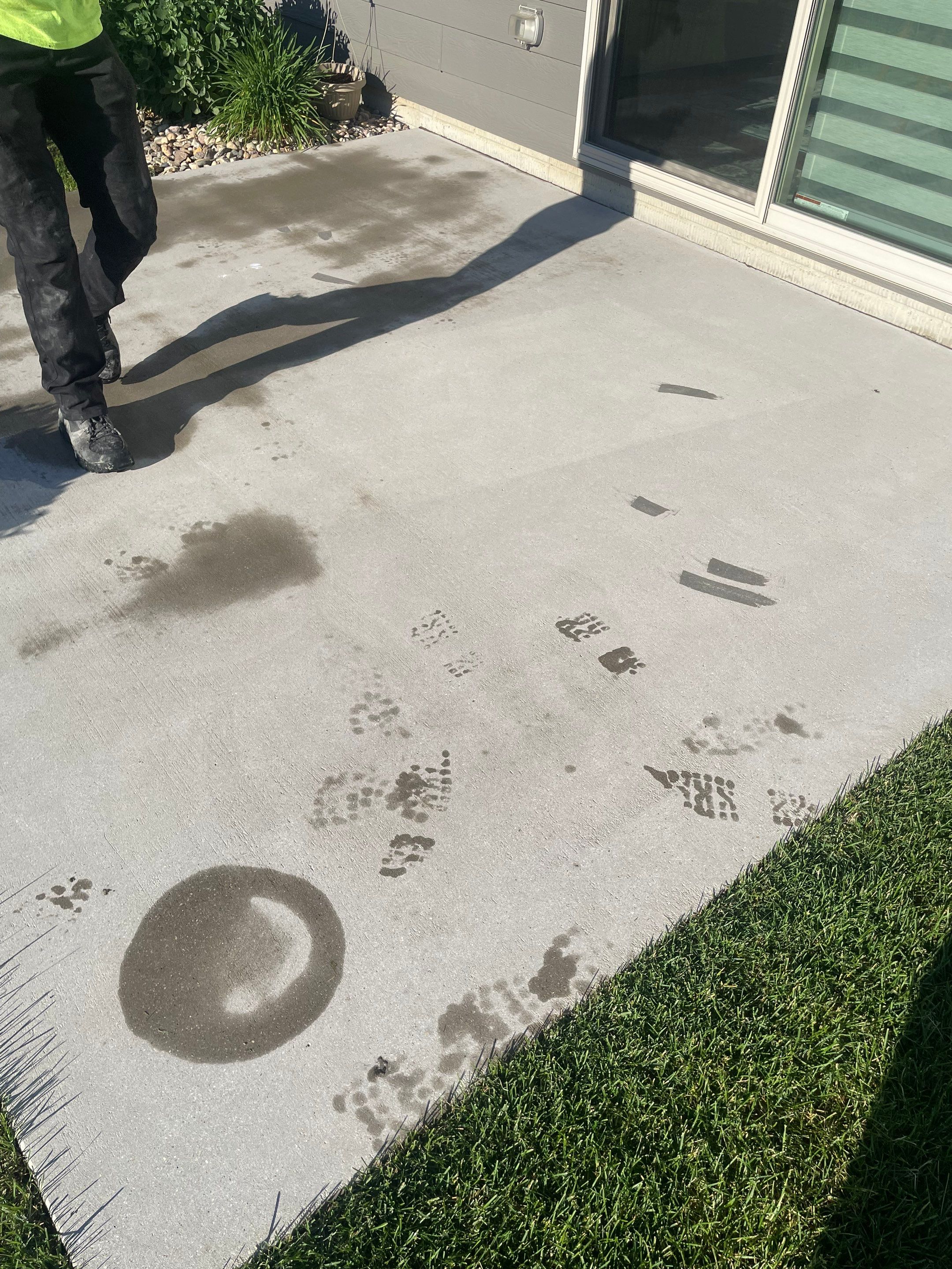 Custom Concrete Coating for Sioux Falls Patio and Front Walkway by Select Painting, Coatings & Garage Cabinets