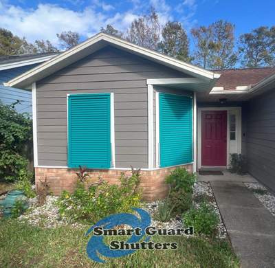 AstroGuard Hurricane Fabric in Tan & Impact Bahamas in Water Blue