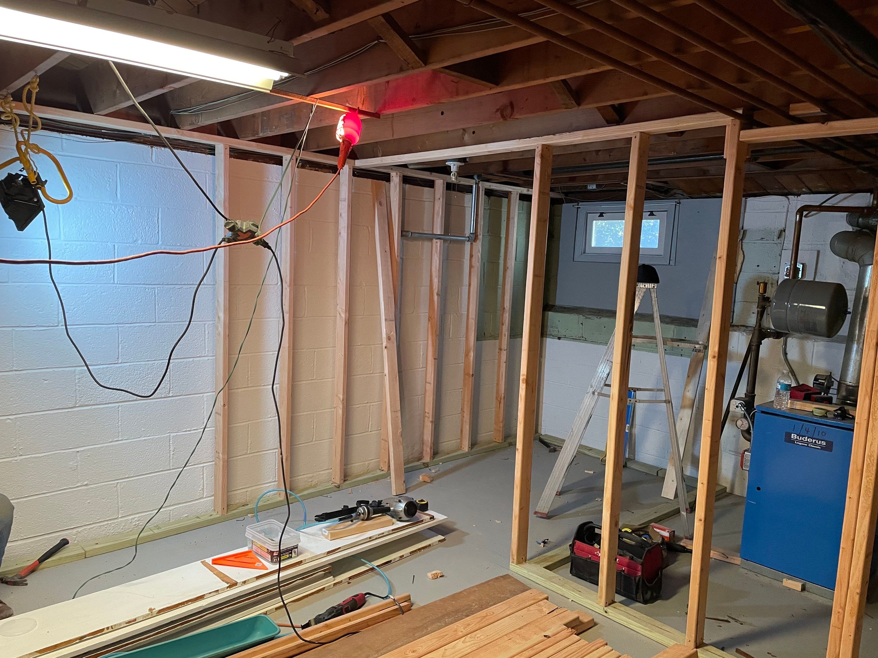 Basement Remodel using Wood by Home Concepts Construction