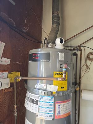 Installing Water Heater.