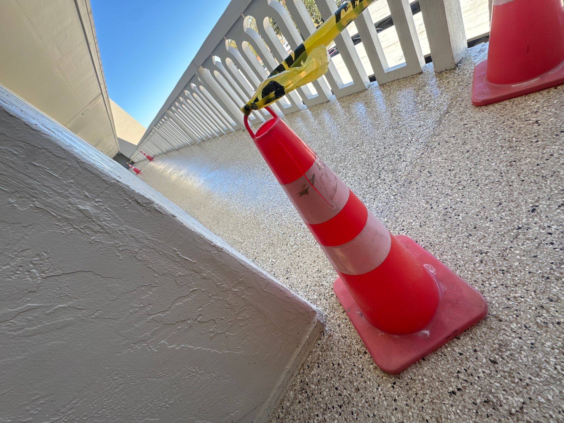 Major Condo Concrete Restoration & 'Shoreline' Flake Transformation by Performance Floors & Coating