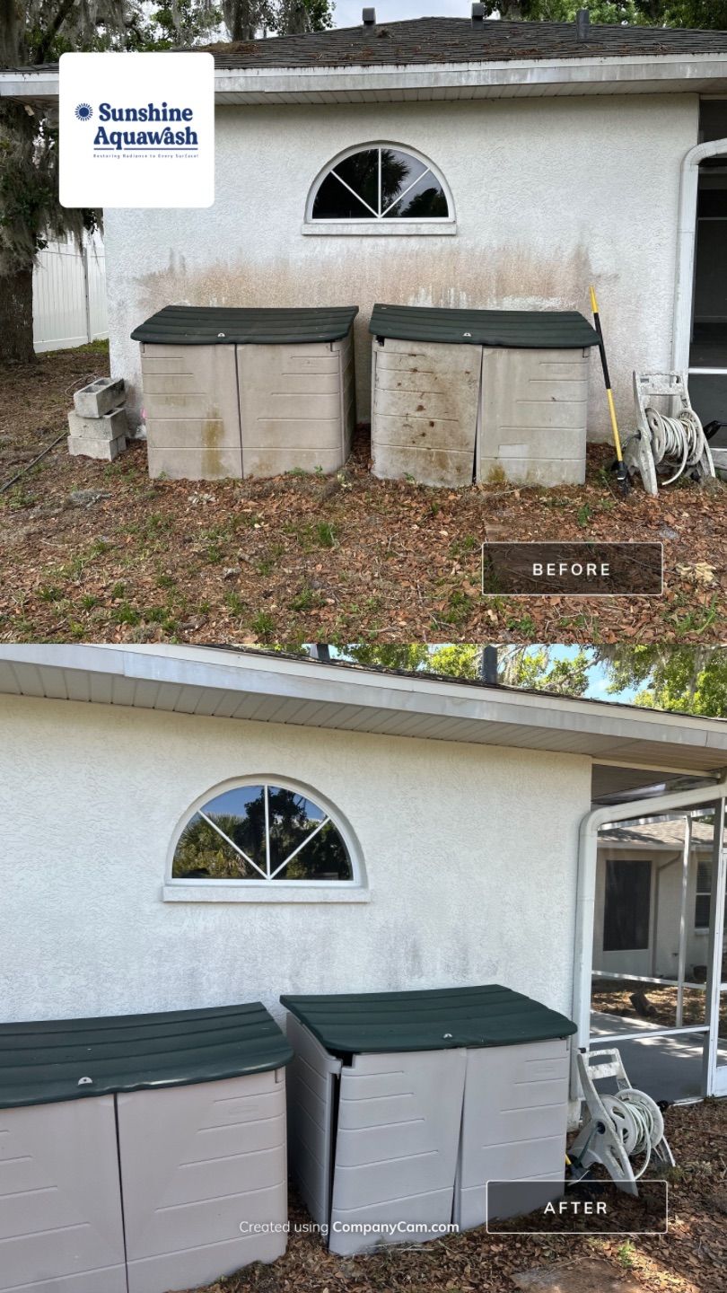 1-Story House Wash, Driveway, Patio/Lanai & Screen Enclosure Cleaning in Oakley Community, Ellenton, FL | Sunshine AquaWash by Sunshine AquaWash
