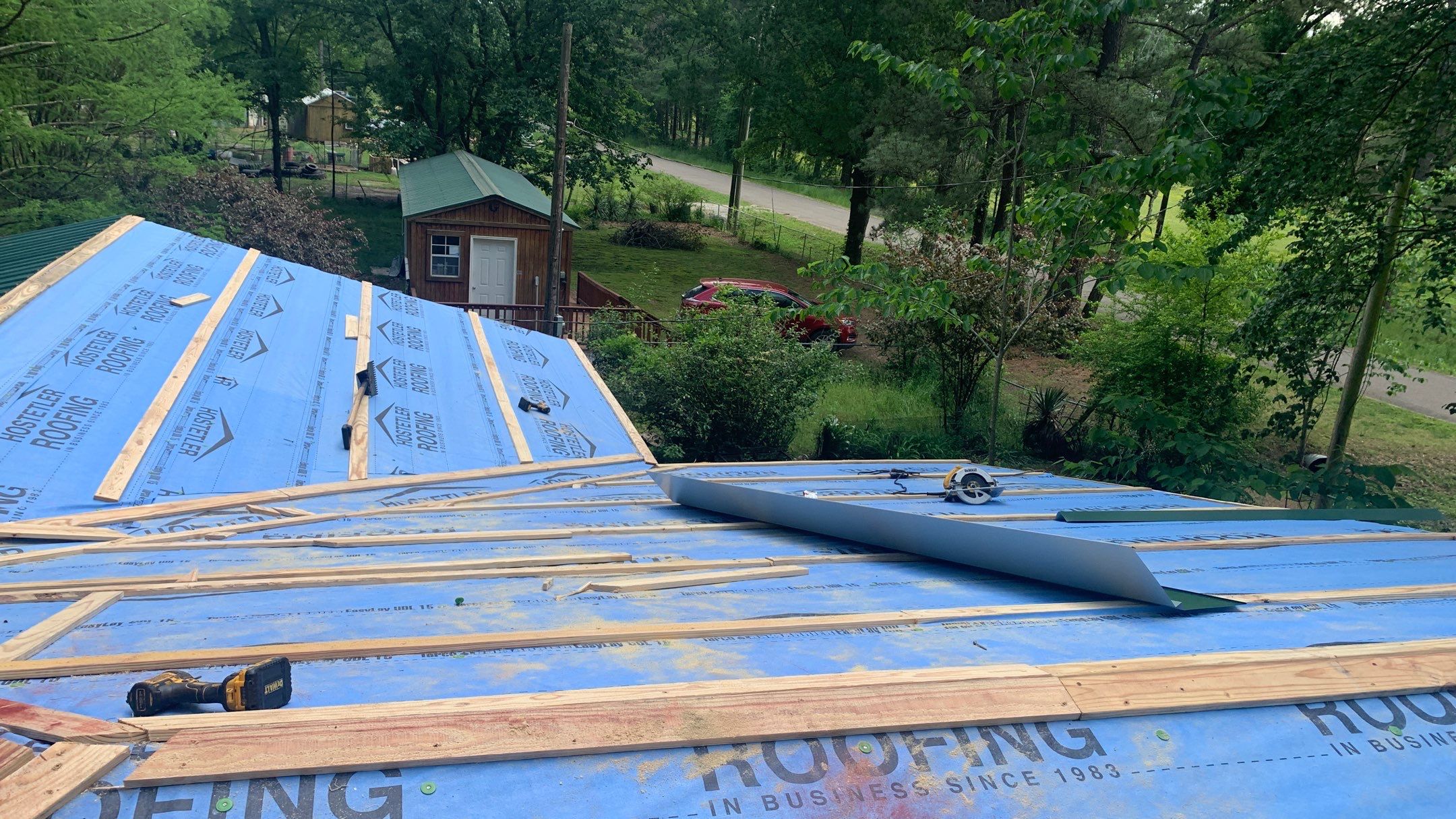 Residential Shingle Reroof using 29 gauge metal by Hostetler Roofing