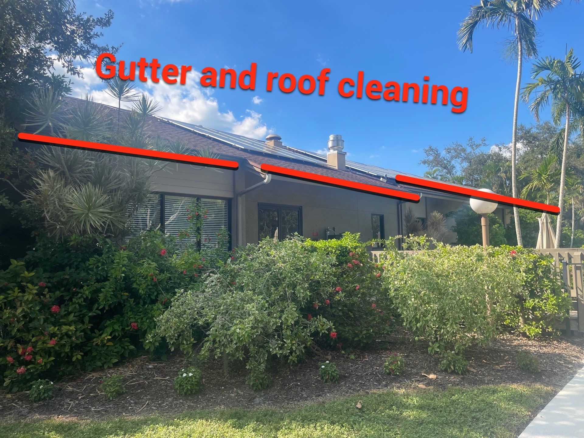 Clean Gutters and Roof in Sarasota FL by Gutter Professors