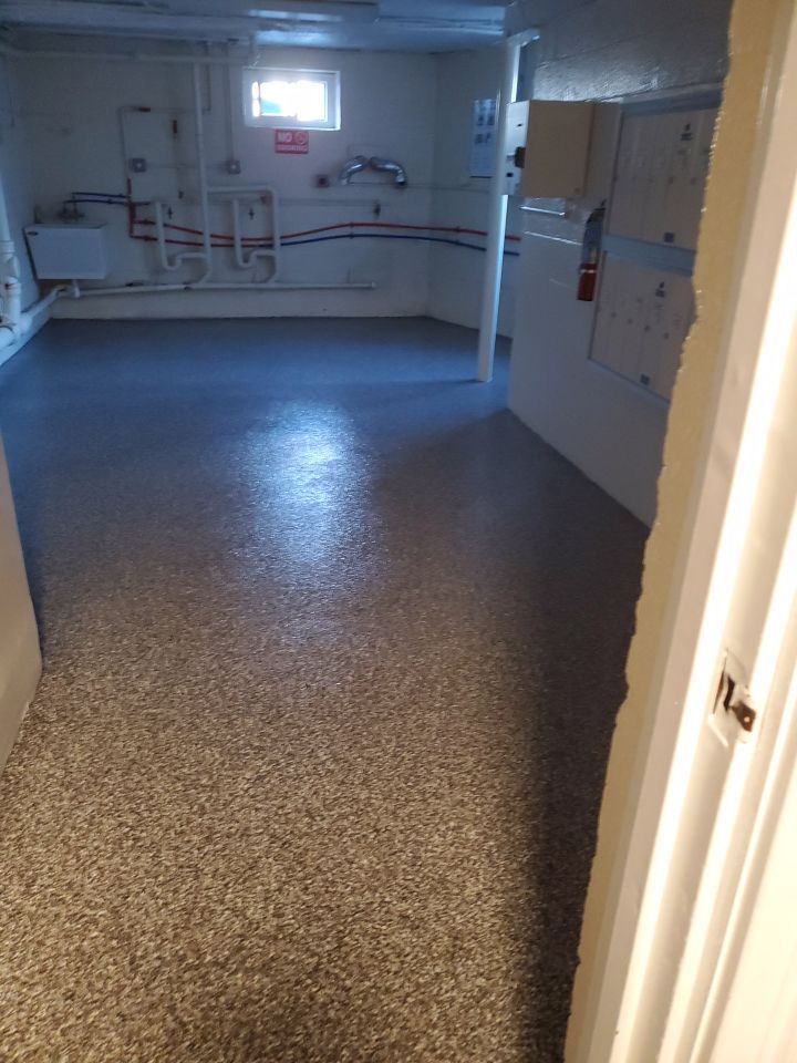 Laundry Room Floor Coating using Penntek by Spectrum Painting, LLC