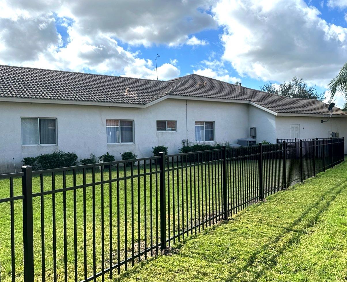 Aluminum Fence Installation using Black 3 Rail Aluminum Fence by Asap fence and gates, LLC