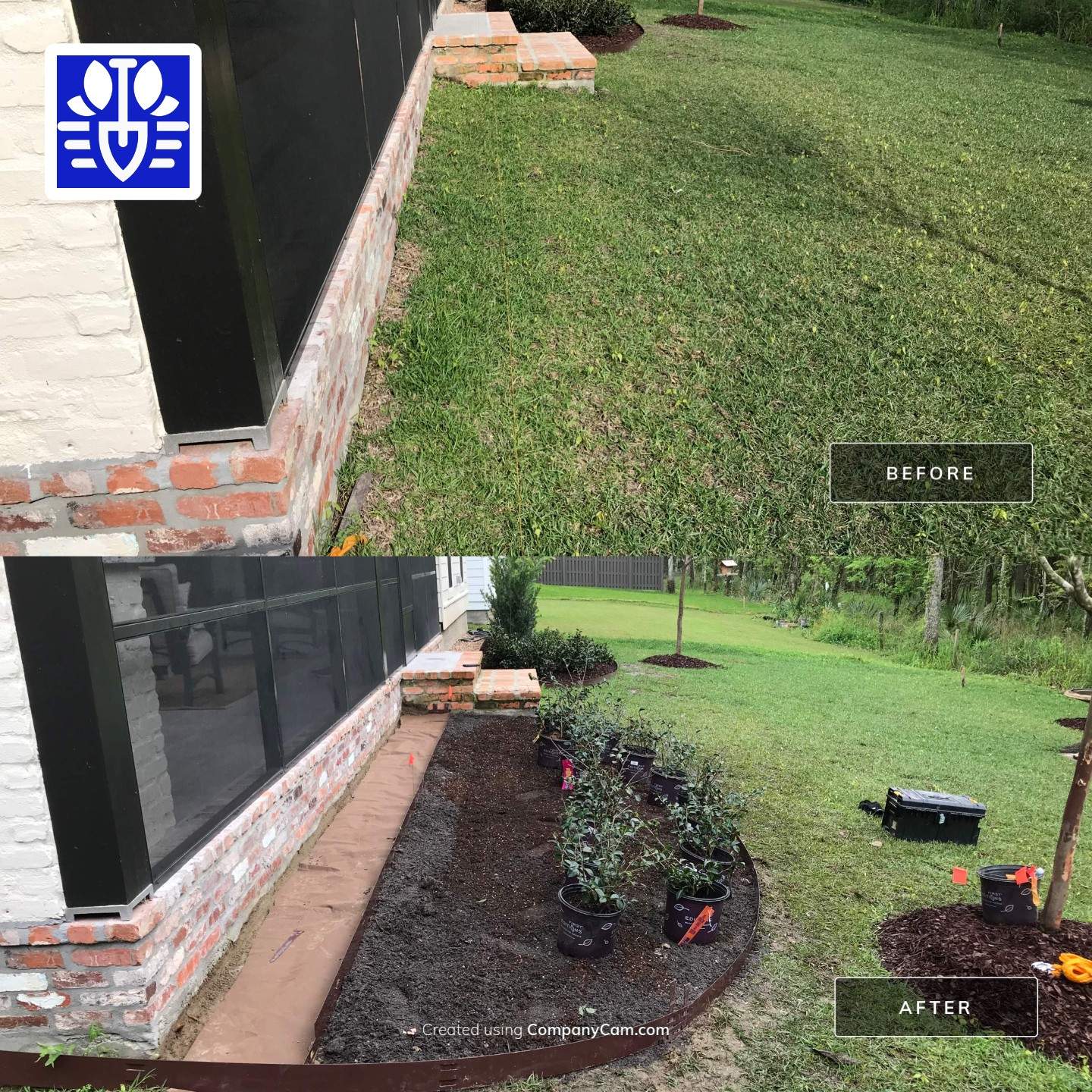 LANDSCAPE SERVICES using NEW BED INSTALL by CutScape, LLC.