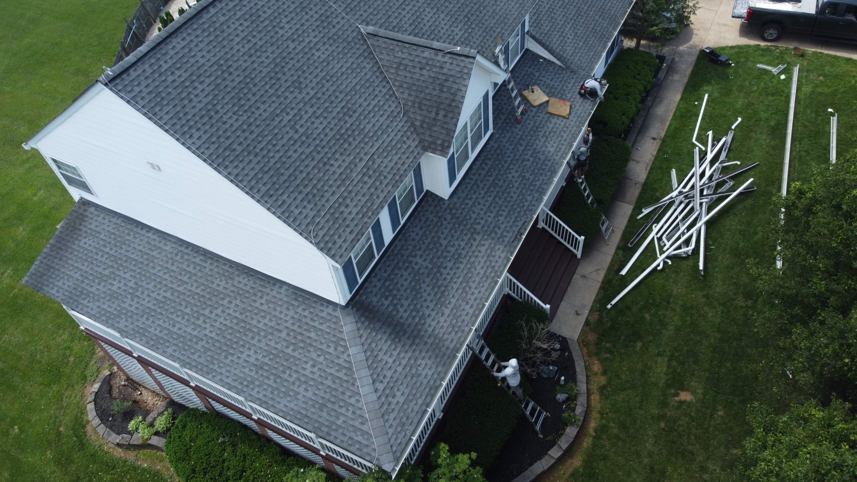 Gutter Installation using 6" Seamless Gutters by Matter Roofing & Construction
