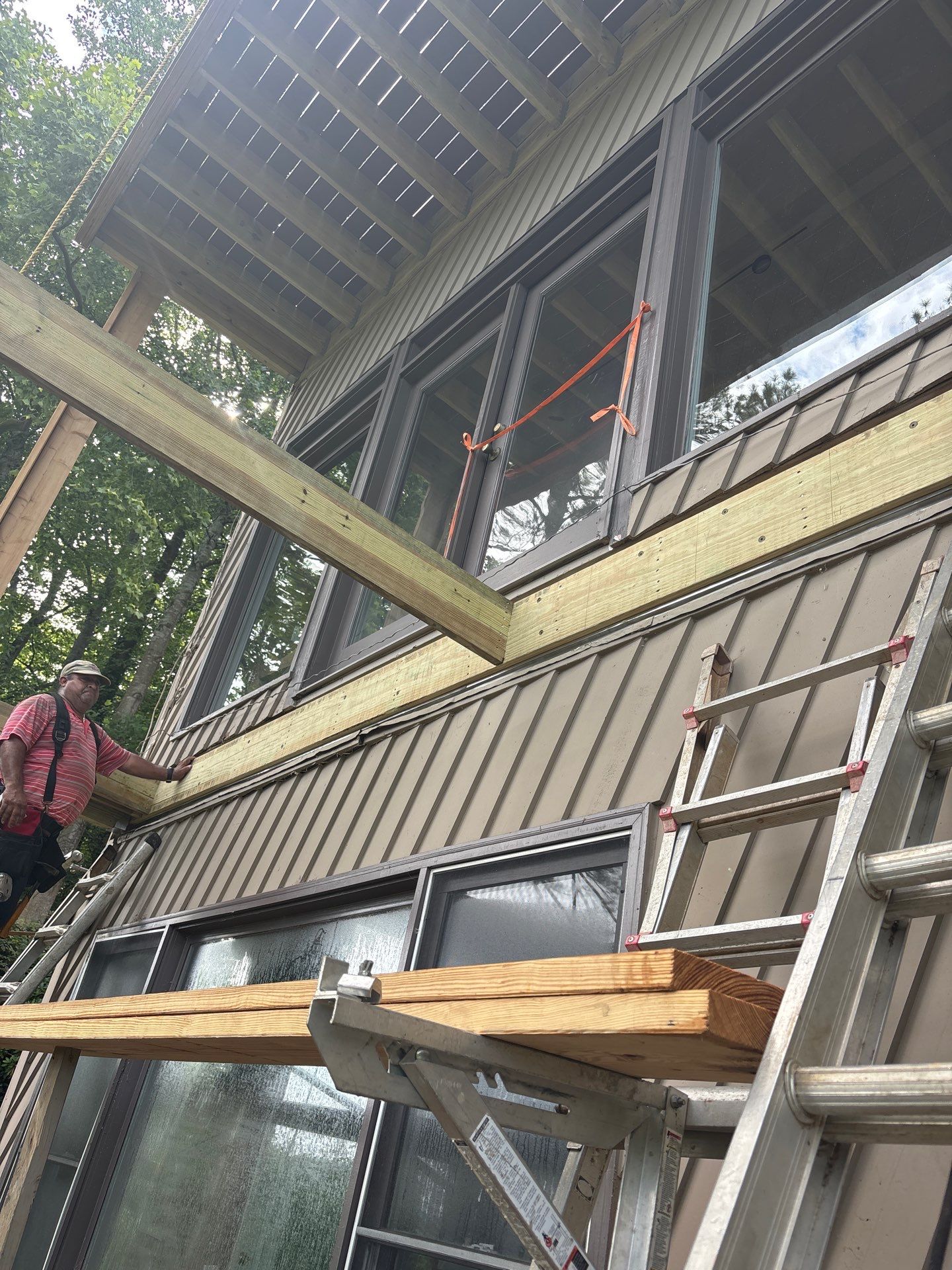 TimberTech Deck Replacement with Metal Cable Railing in Atlanta, GA by Nelson Exteriors