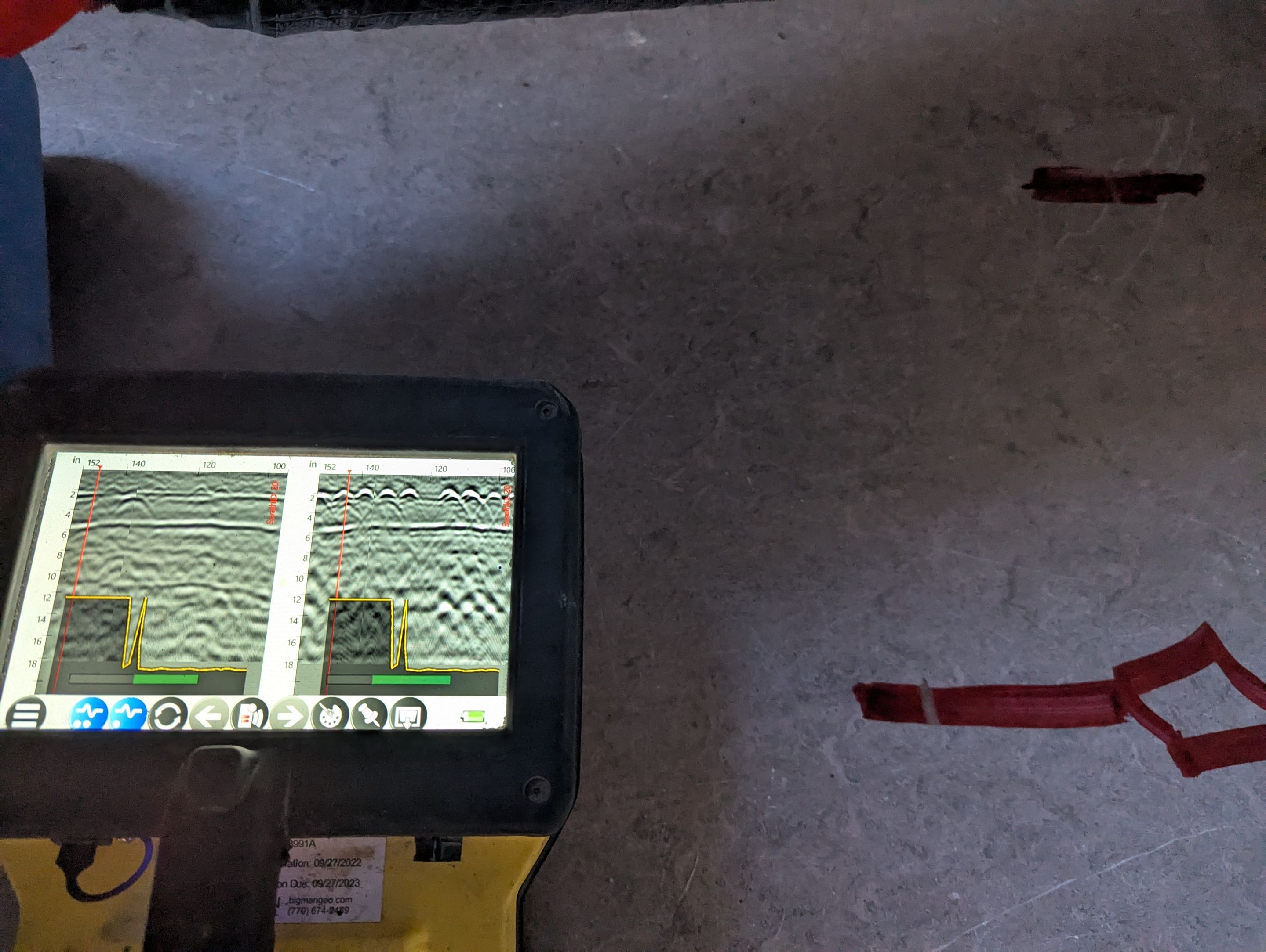 Concrete Scanning using Concrete GPR Scanner by Alsip Locating Service, LLC