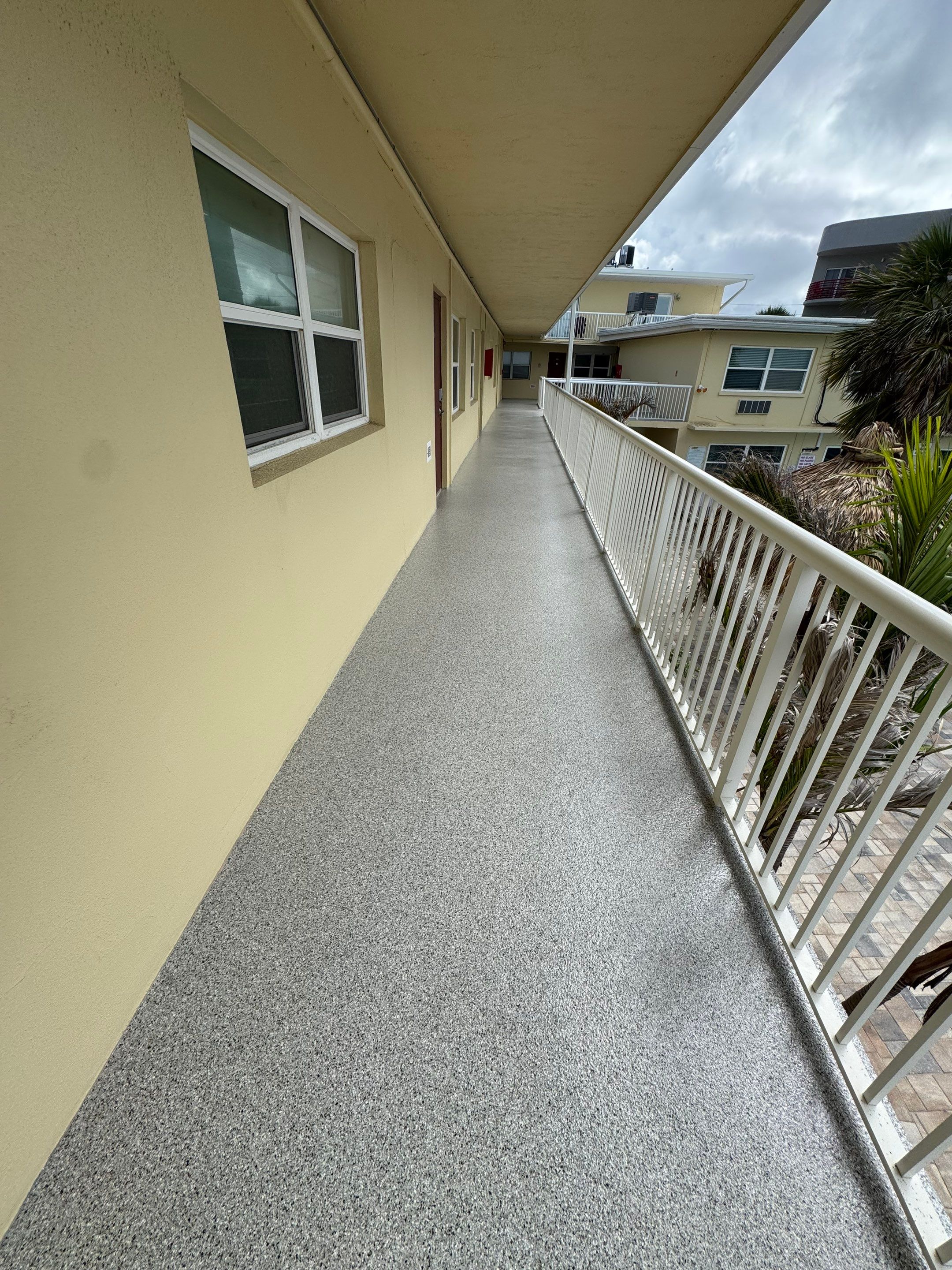 Patio Upgrade with Coyote Flake by Performance Floors & Coating