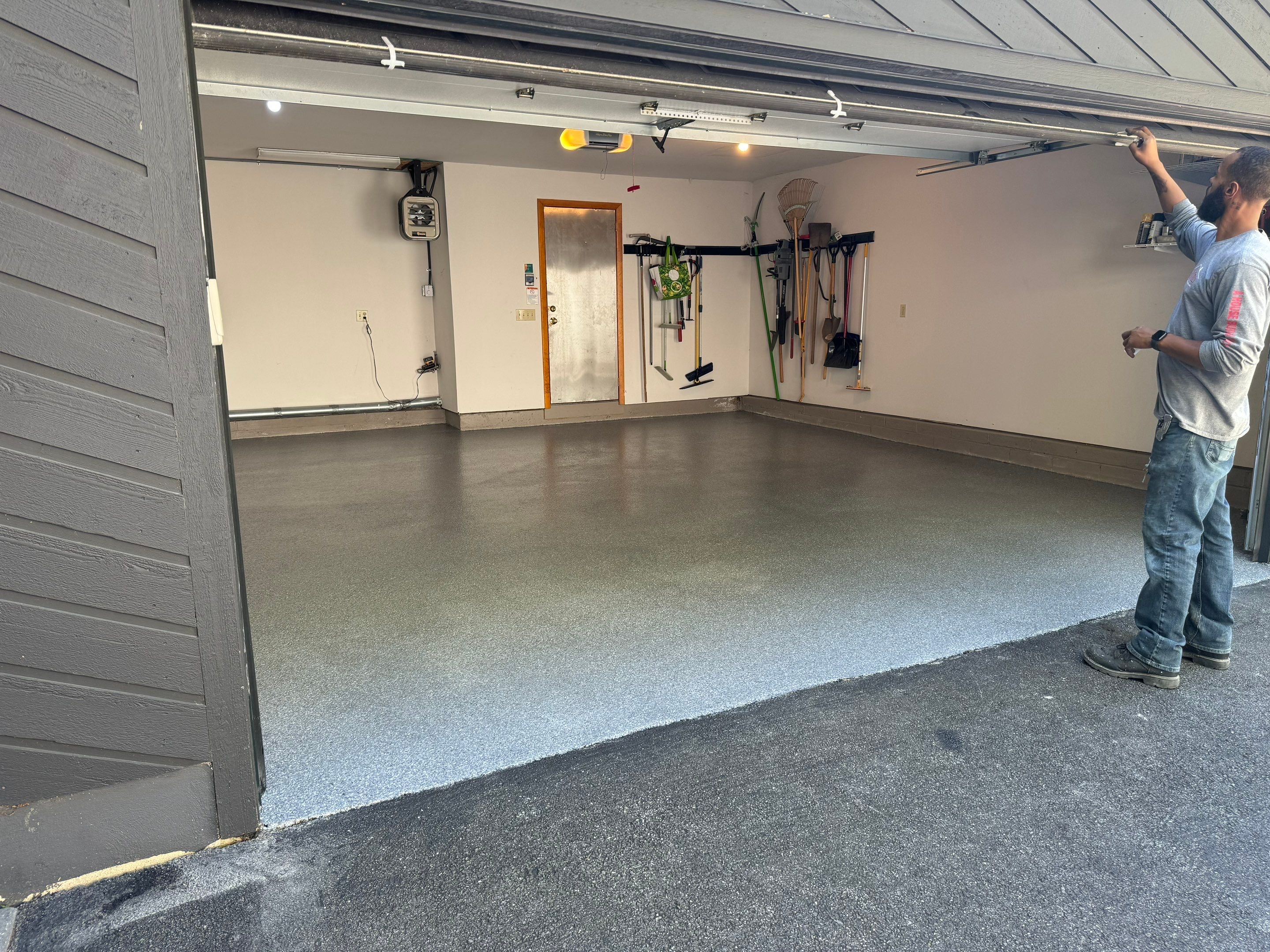 Concrete Floor Coating using Concrete Floor Coating Color: Basalt by DiGiorgi Roofing and Siding Inc