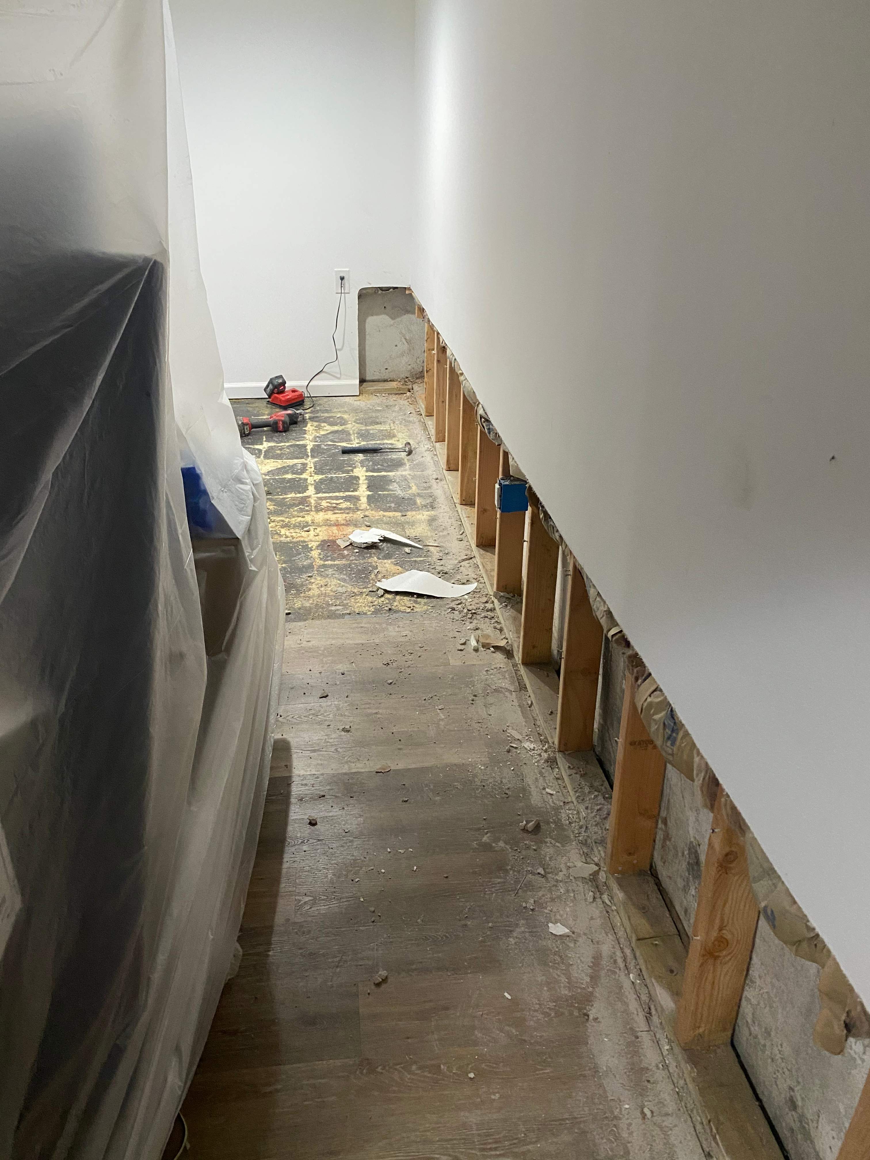 Interior French Drain Job in Lyndhurst, NJ by Pure Service Pro, LLC 