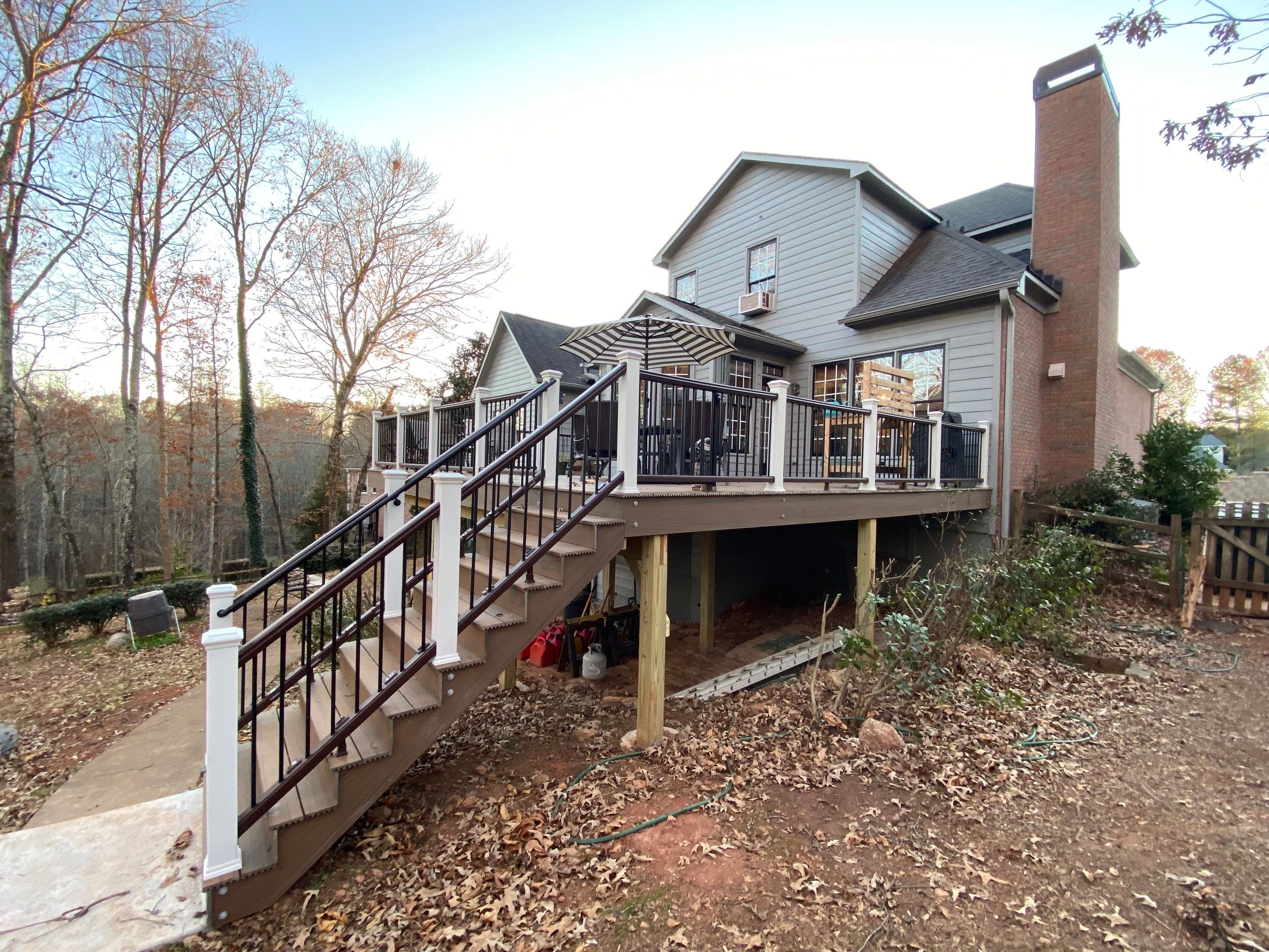 Elevated Deck Replacement and Composite Stair Installation in Suwanee by Swift Home Renovations