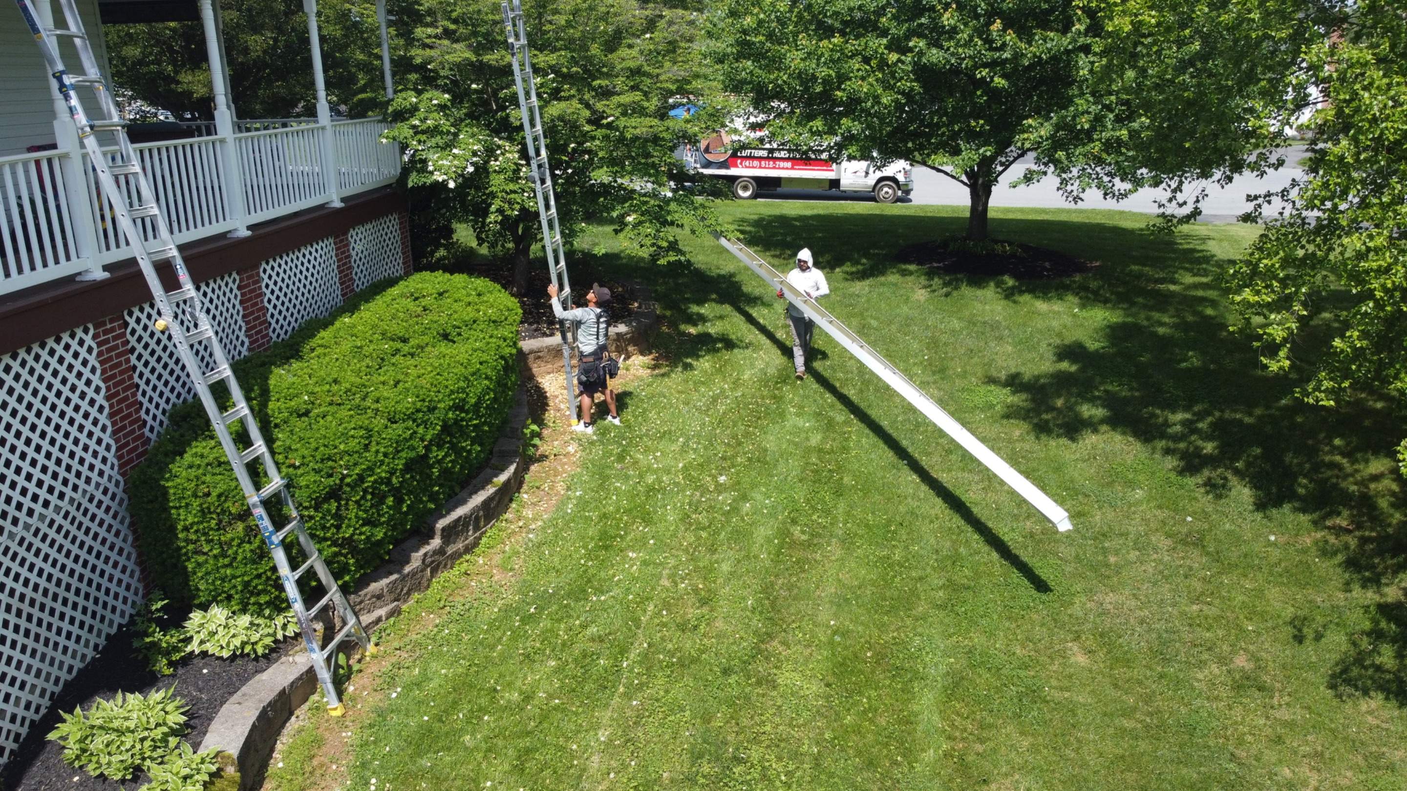 Gutter Installation using 6" Seamless Gutters by Matter Roofing & Construction
