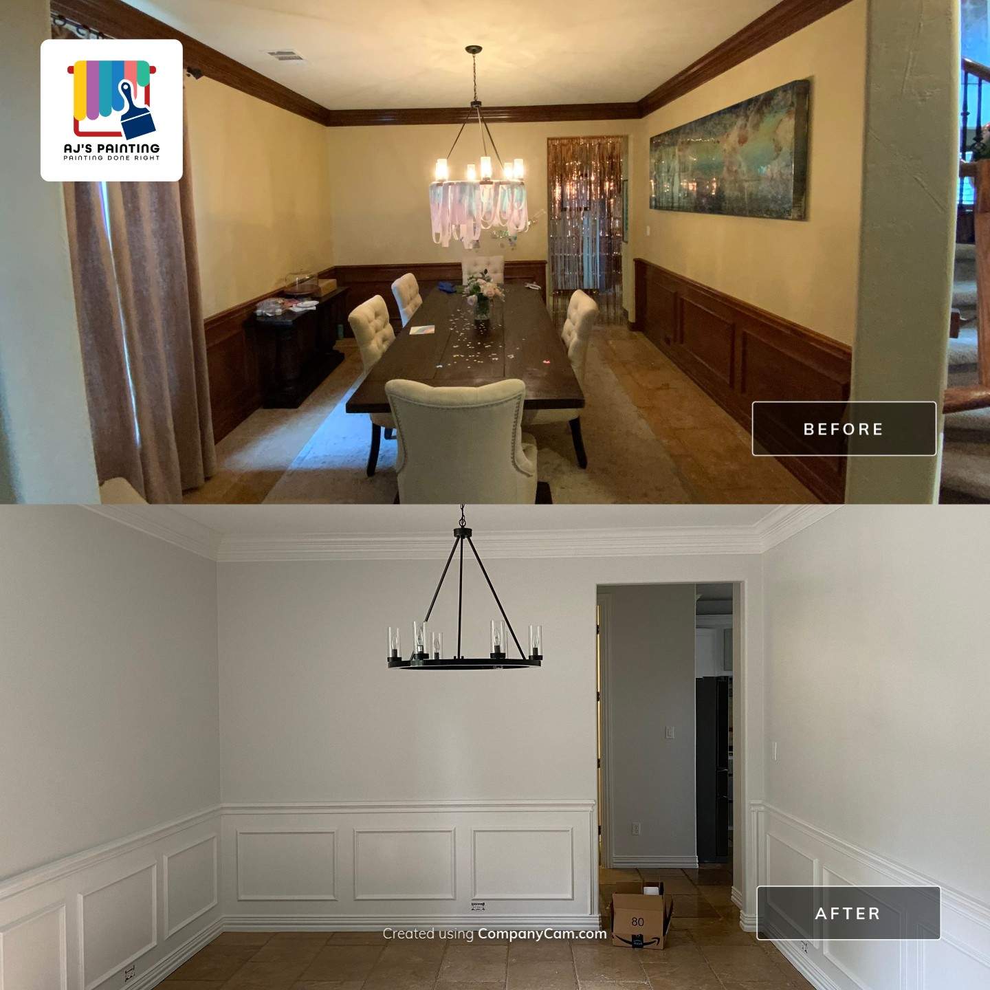 Interior repaint in University of Texas Golf Club by AJ’s Painting