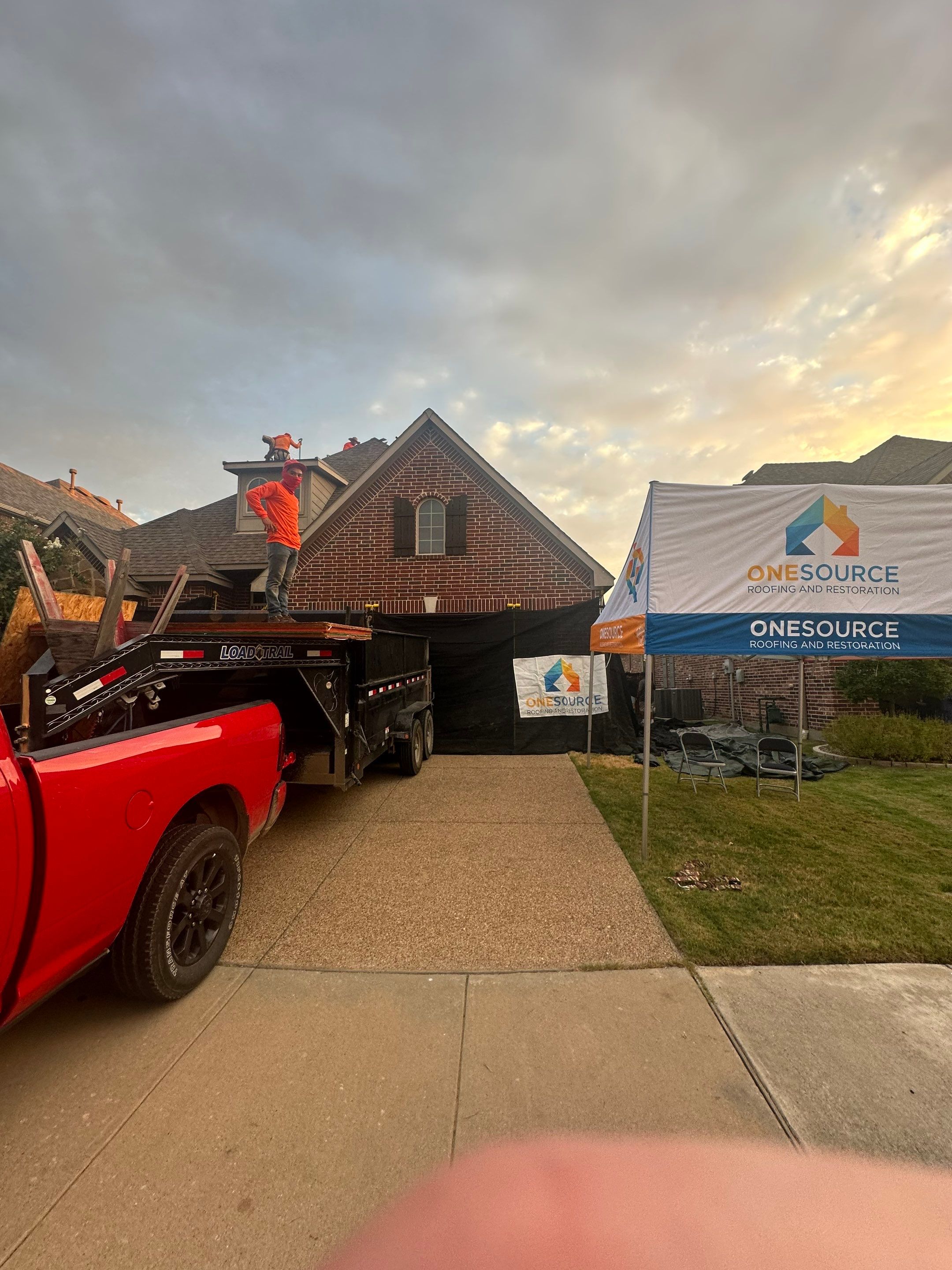 Residential Roofing Installation using GAF Timberline HDZ Charcoal by OneSource Roofing and Restoration