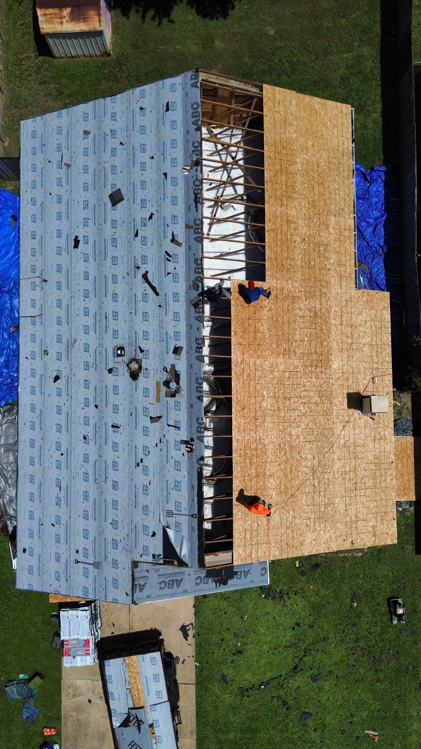 Roof remplacement with decking by CAP Roofing and Construction LLC
