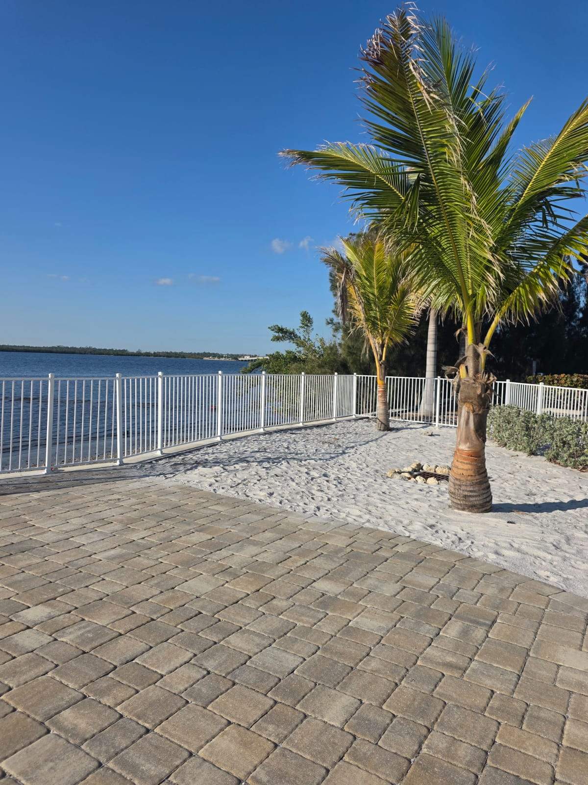 White Aluminum Railing Installation for Commercial Property in Port Charlotte by True Fence LLC