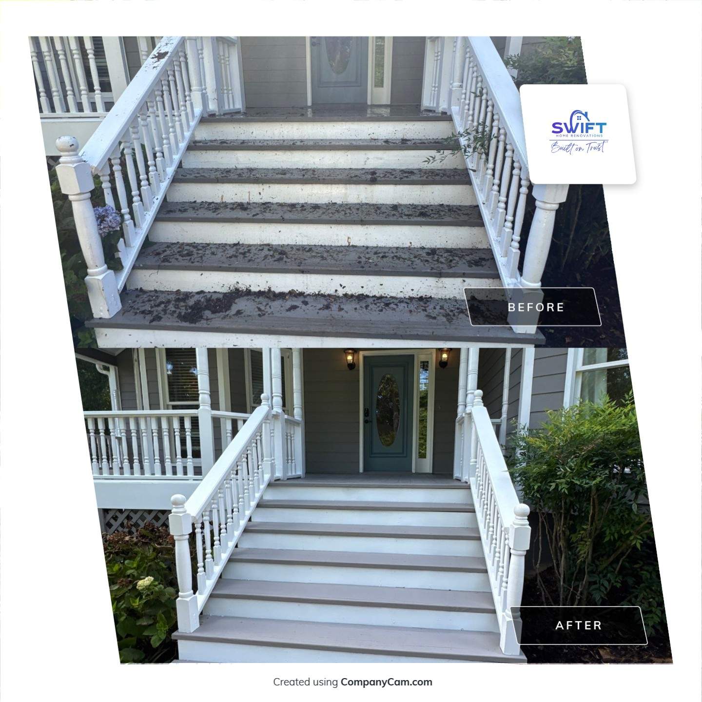 Deck Refinishing and Exterior Painting Project in Roswell, Georgia by Swift Home Renovations