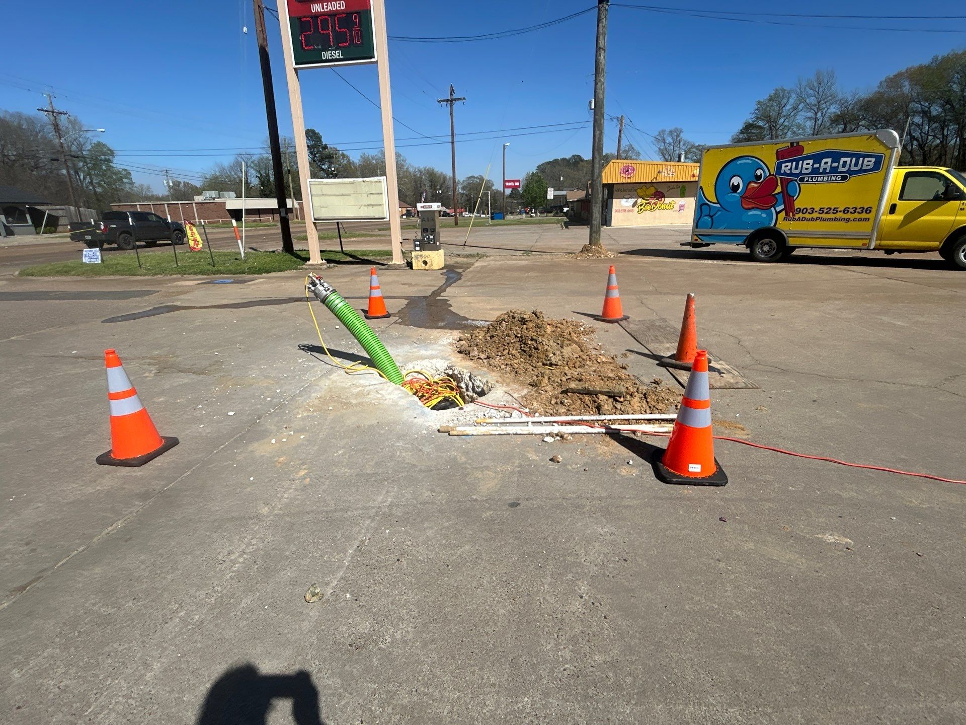 Commercial Drain Repair Project in Marshall by Rub-A-Dub Plumbing