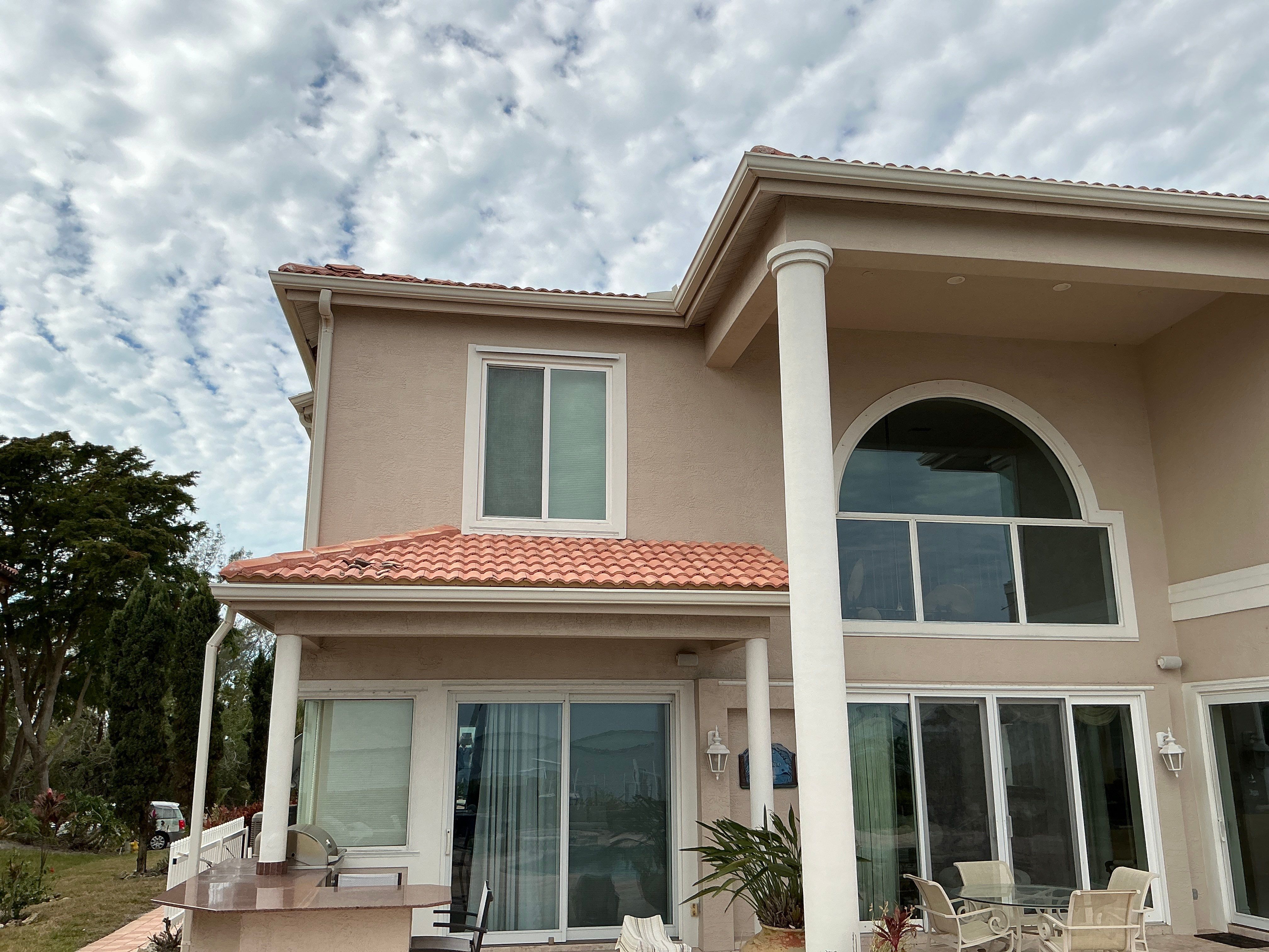 Aluminum White Soffit in Longboat Key FL by Gutter Professors