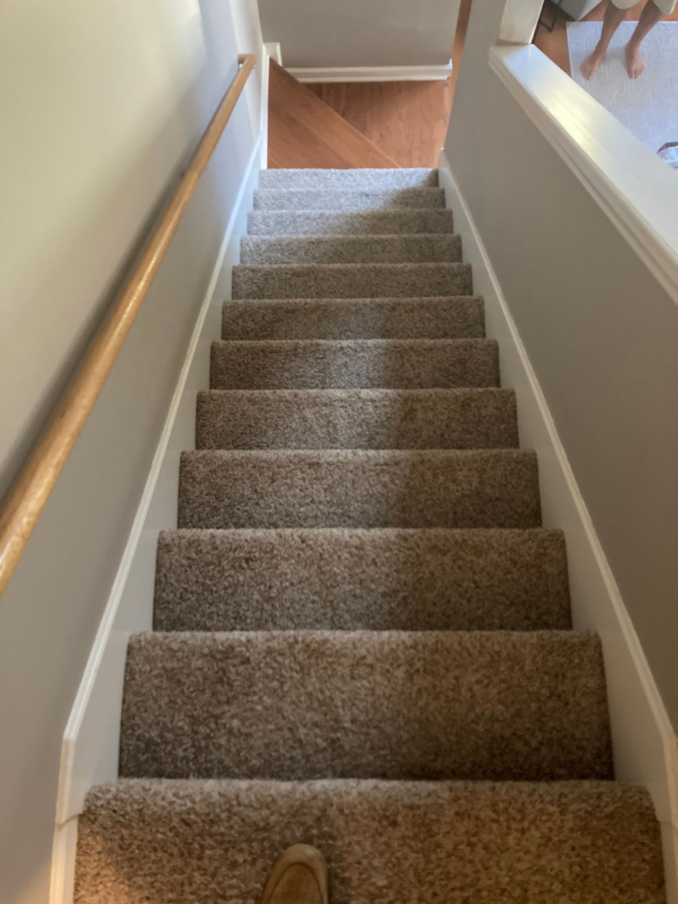 Stair treads install/refinish by Footprints Floors of Nashville