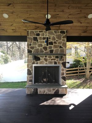 Majestic Outdoor Fireplace