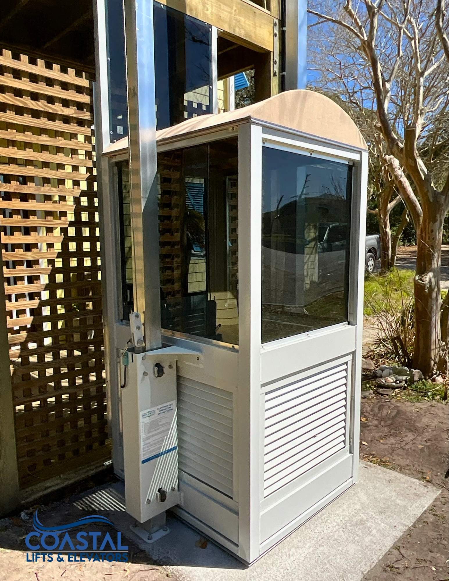 Residential Exterior Elevator Installations  by Coastal Boat Lift Repair LLC