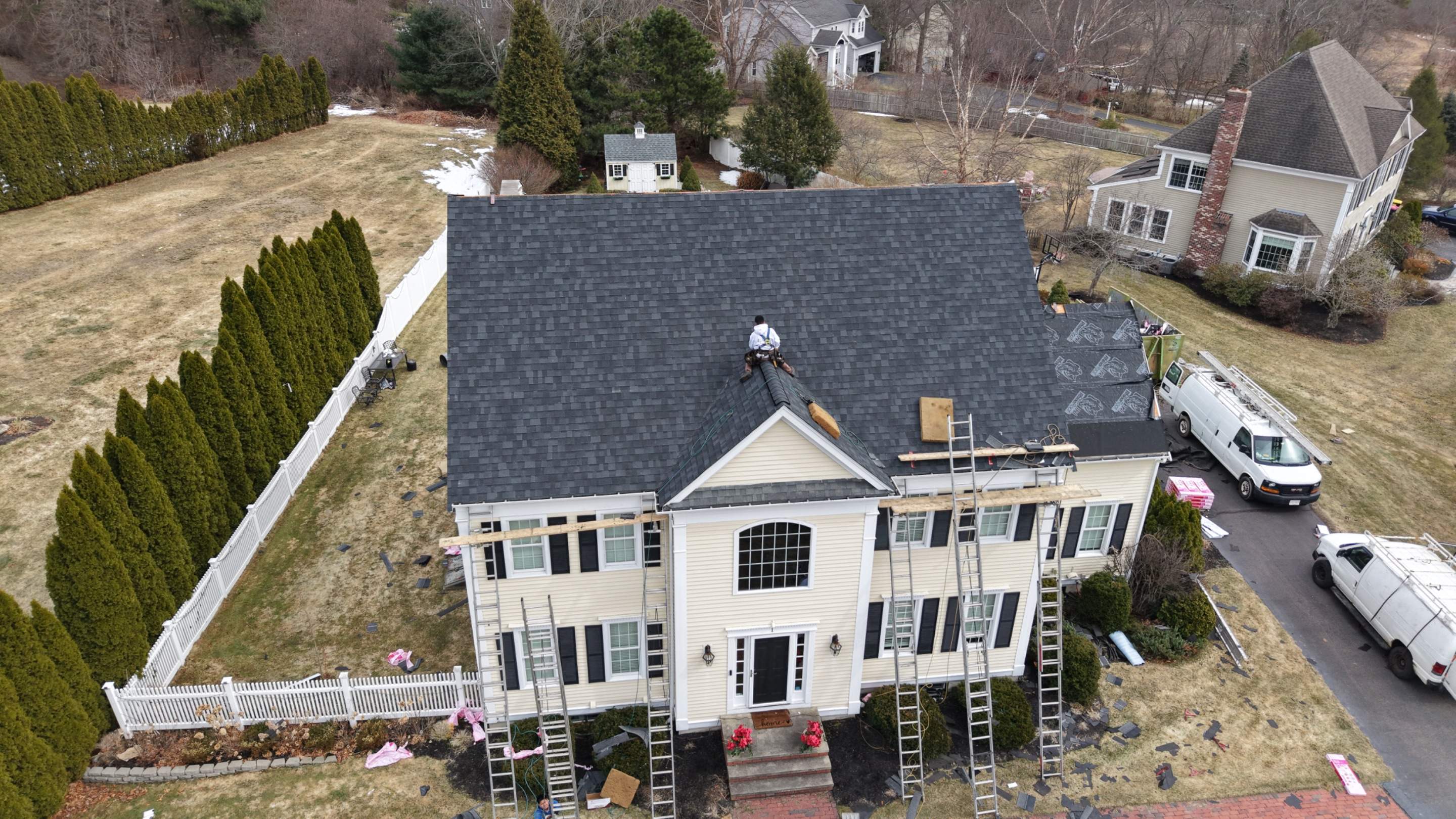  Premium Roof Replacement in Millis – Owens Corning Duration, Onyx Black by JOHNNYS PRO