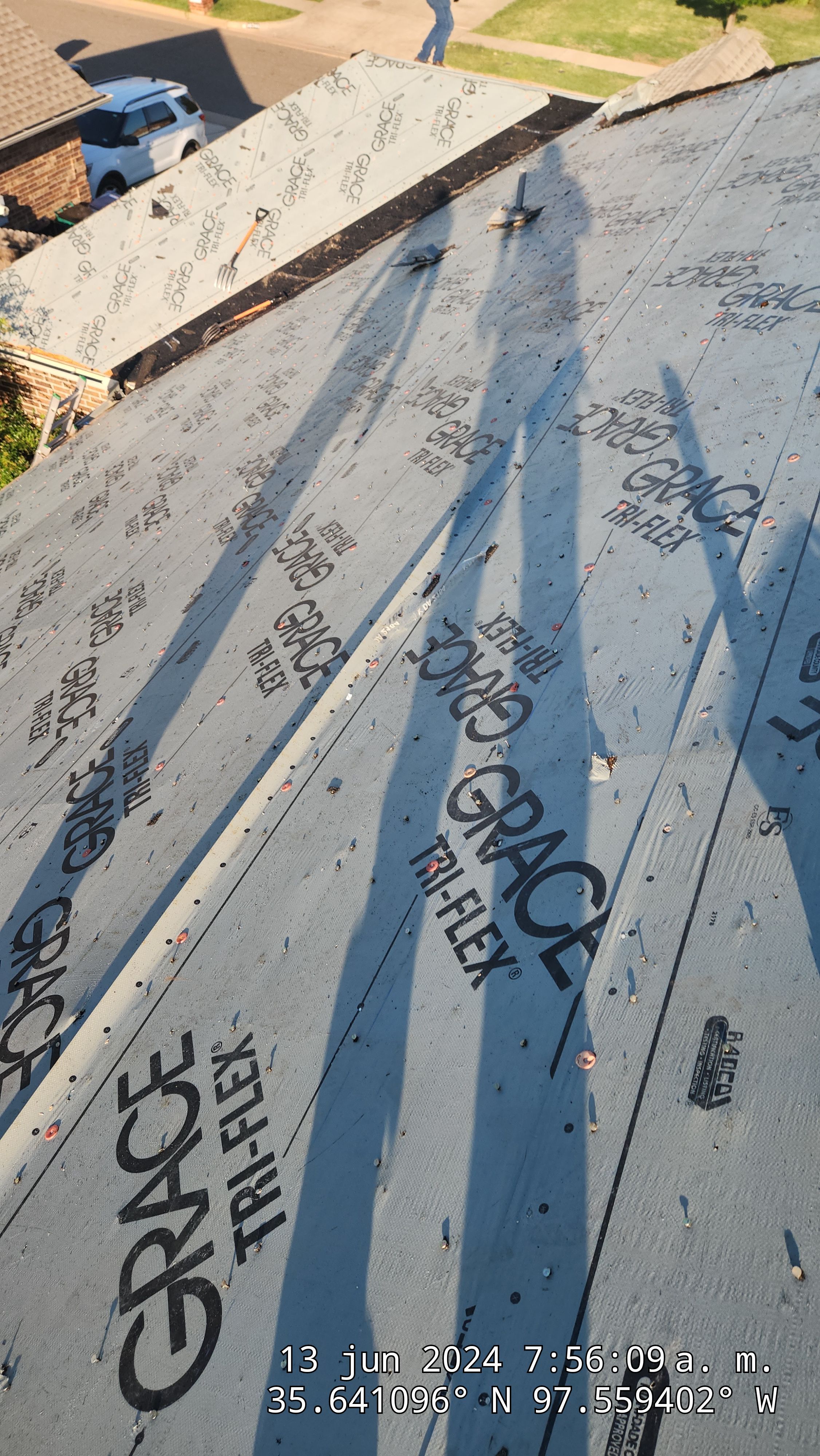 Reroof using GAF HDZ in Charcoal by Castillo Roofing
